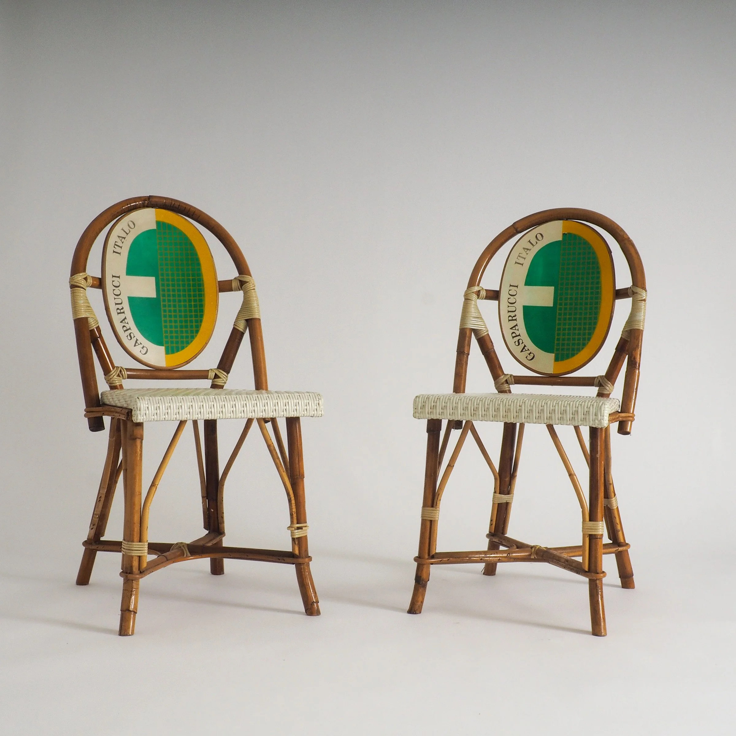 Set of 2 Bistro Chairs By Italo Gasparucci for ECC Tennis Tournament Antwerp