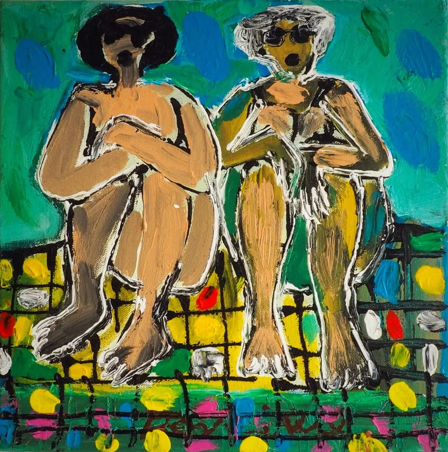 L&rsquo;Amour &agrave; la Plage
Dominique Chan 
2015
Mixed Media on Canvas
Measurements: 30 x 30cm

#dominiquechan #lamouralaplage #actionpainting