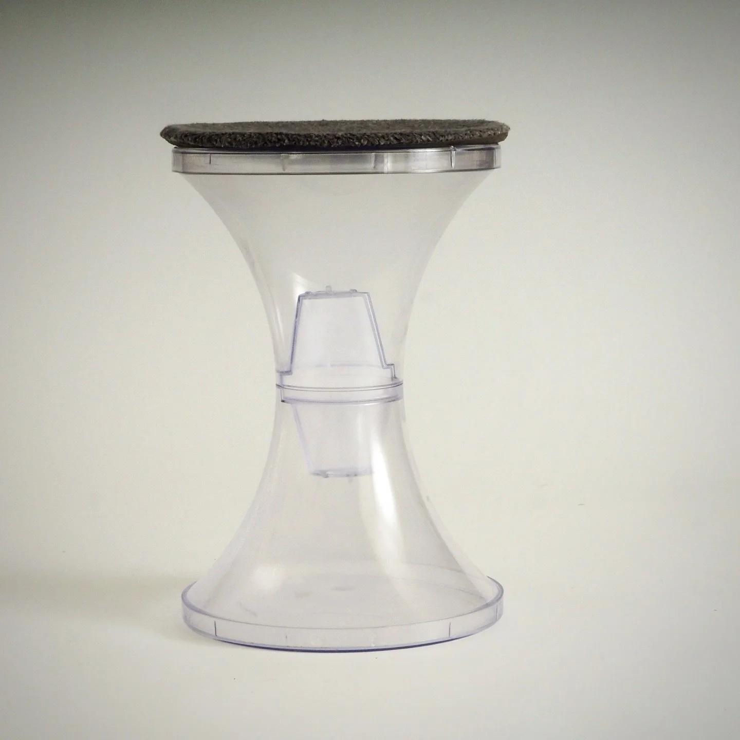 Tam Tam Stool by Henry Massonnet

This is the sought-after Krystal Edition, crafted from clear polystyrene, offering a lighter-than-air &ldquo;ghost&rdquo; aesthetic that perfectly embodies the Space Age design movement. 
This piece features the clas