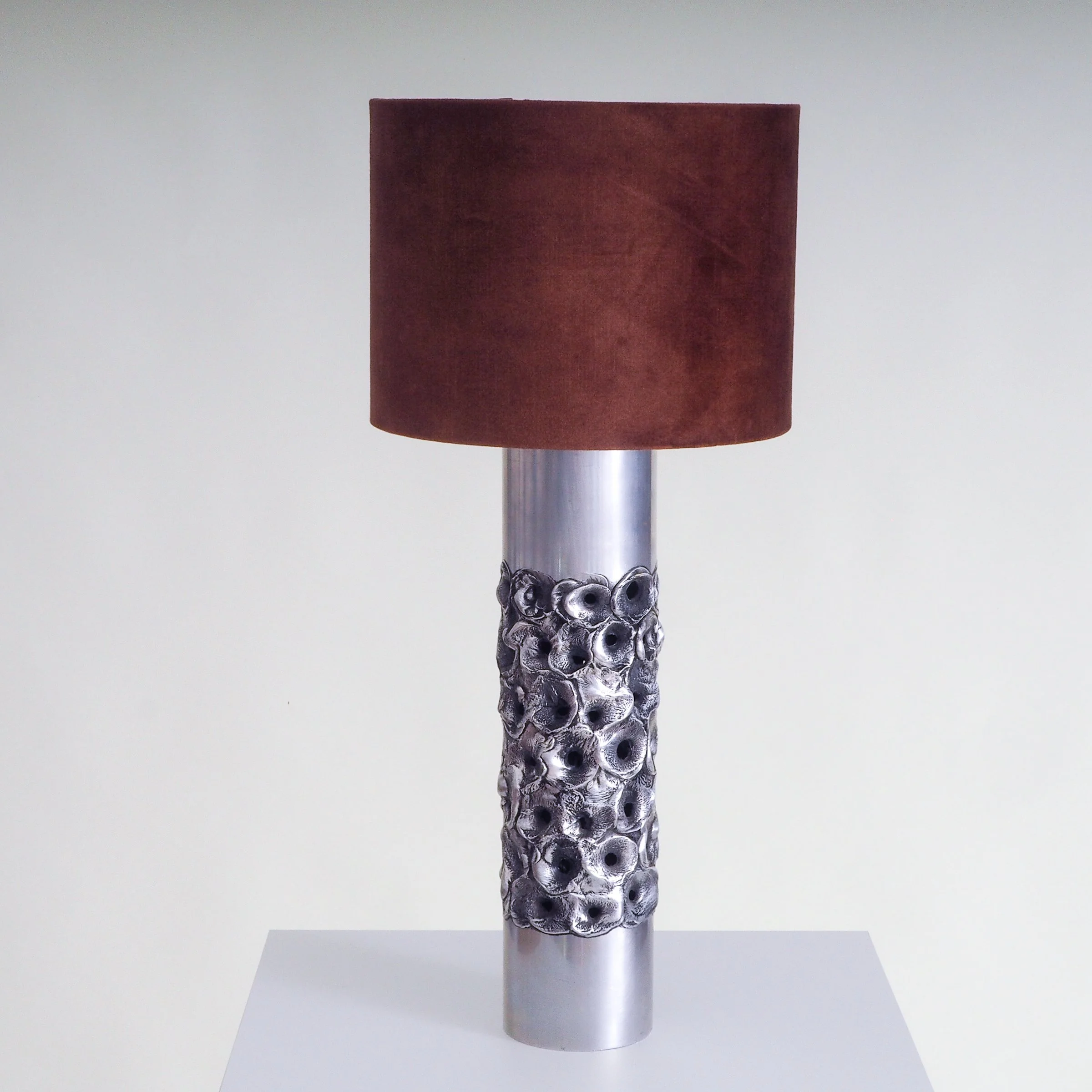 Brutalist Table Lamp by Willy Luyckx for Aluclair