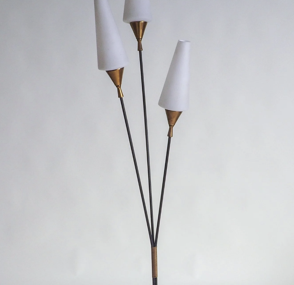 50s Floor Lamp with 3 Shades