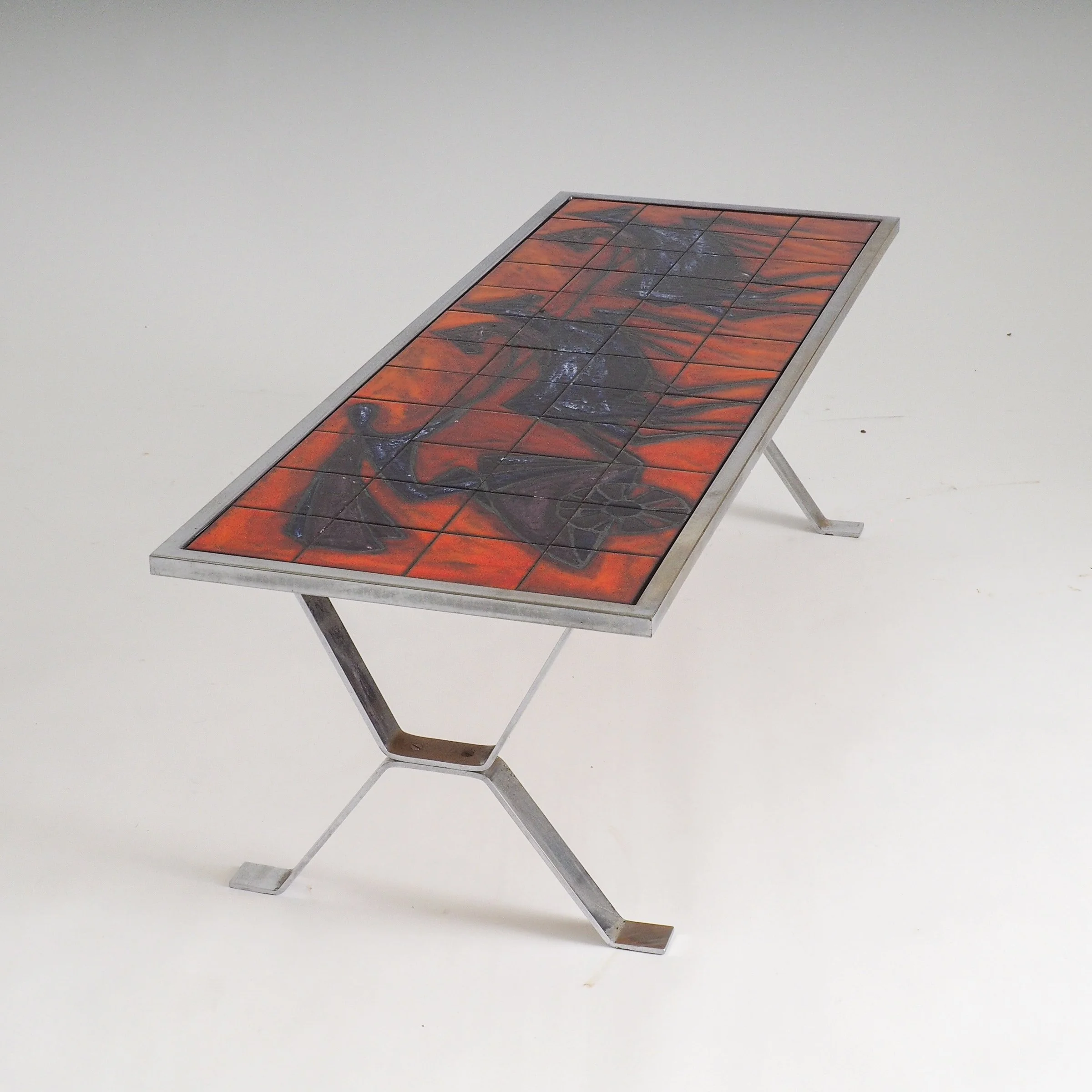 Mid-Century Modern Tiled Coffee Table by Bayer