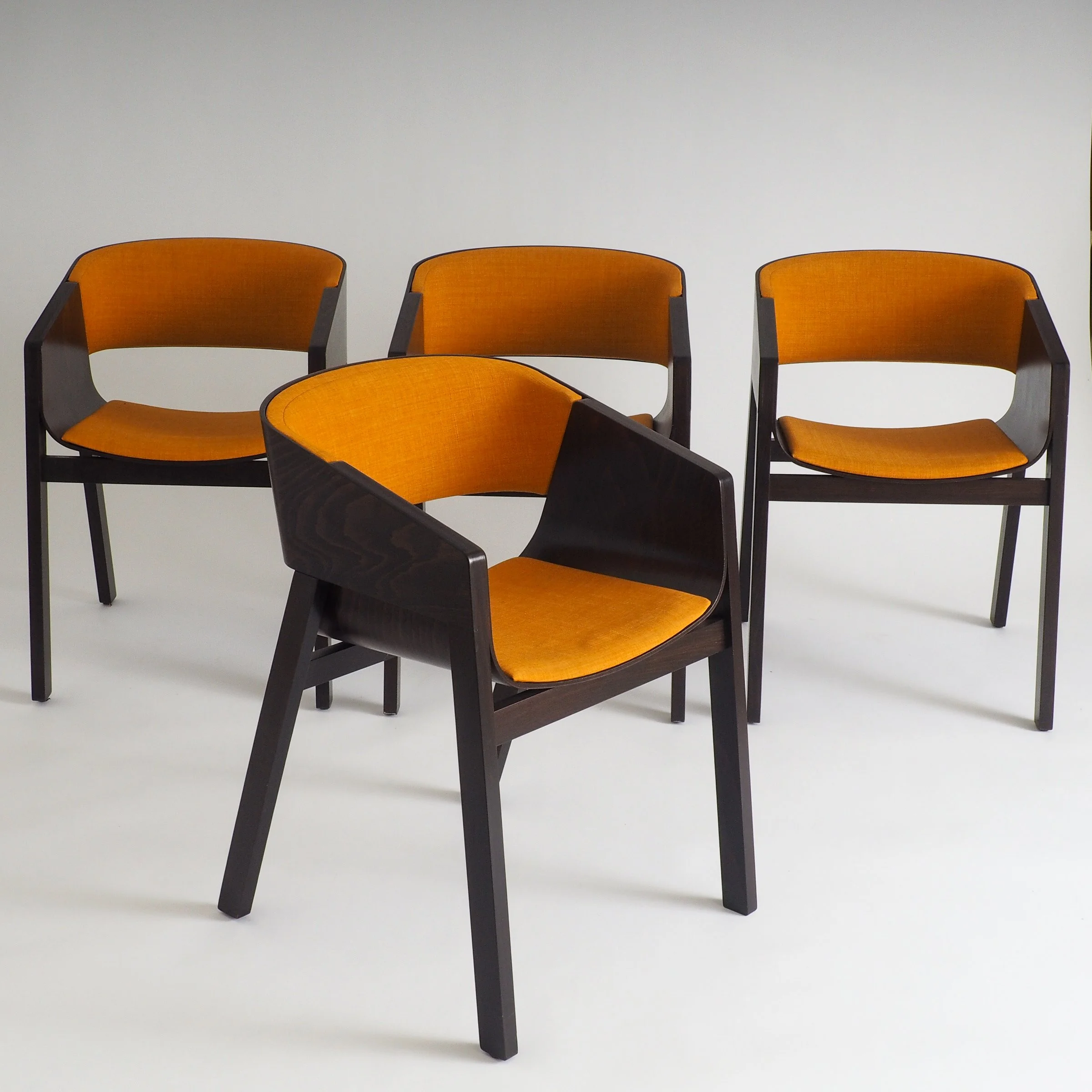 Set of 4 Stunning armchairs by TON
