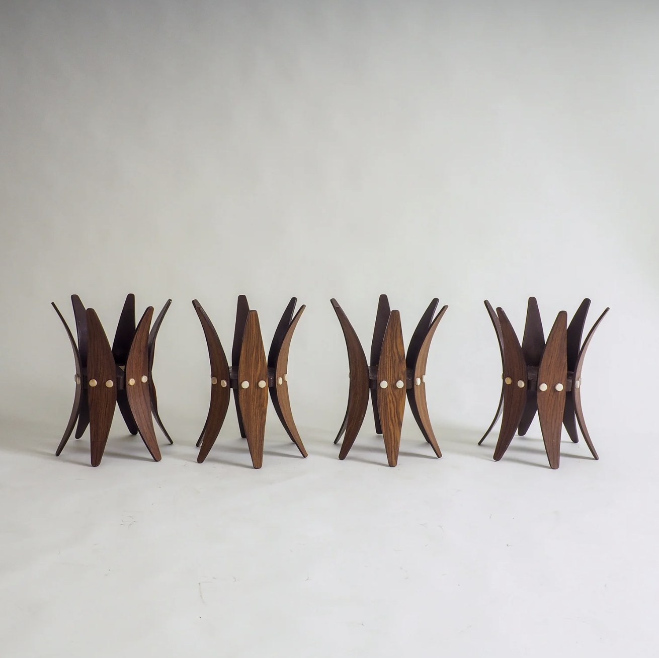 Set of 4 Mid Century Plant Stands