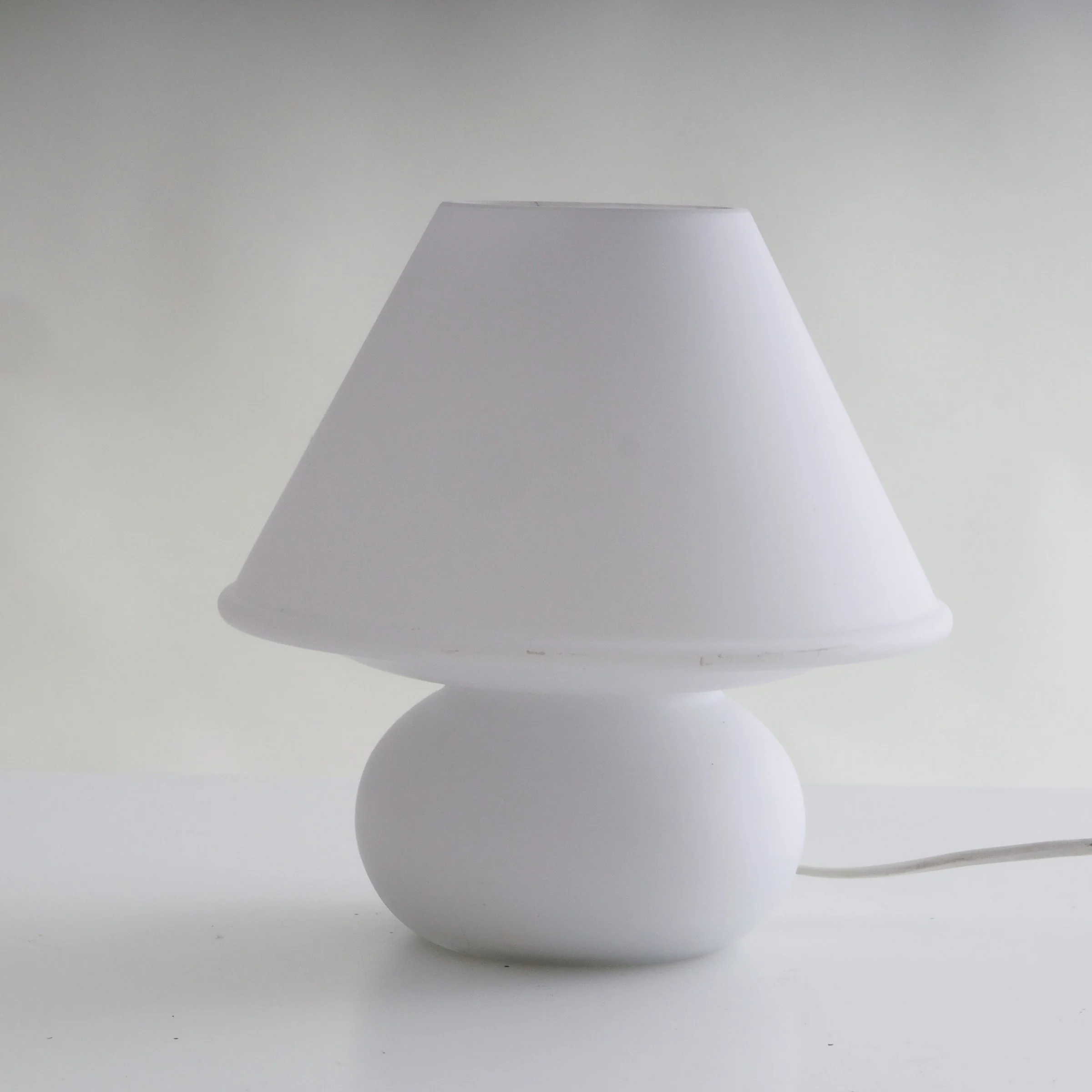 Glass Mushroom Lamp Model 6249 by Glashütte Limburg