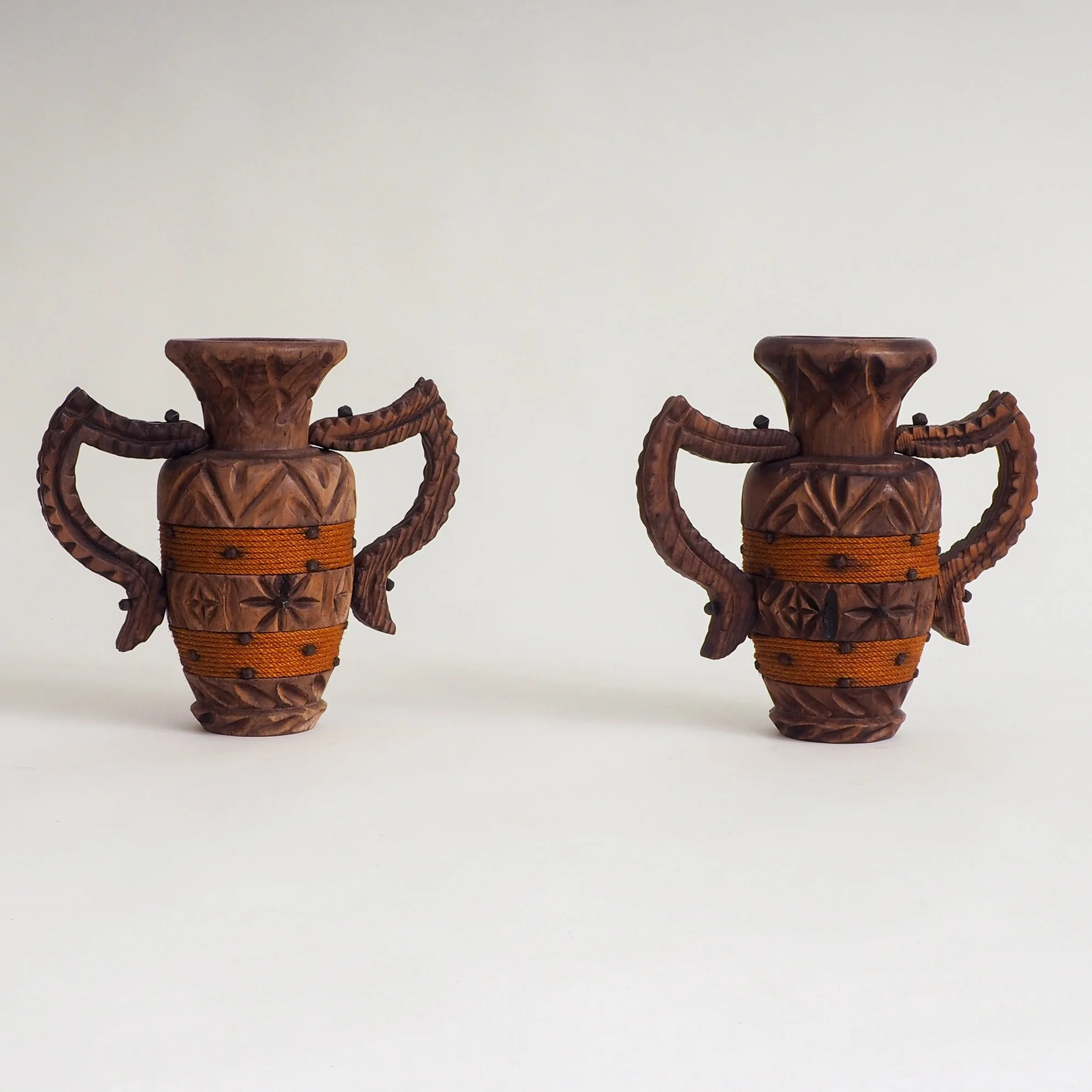 Set of 2 Spanish Brutalist Vases