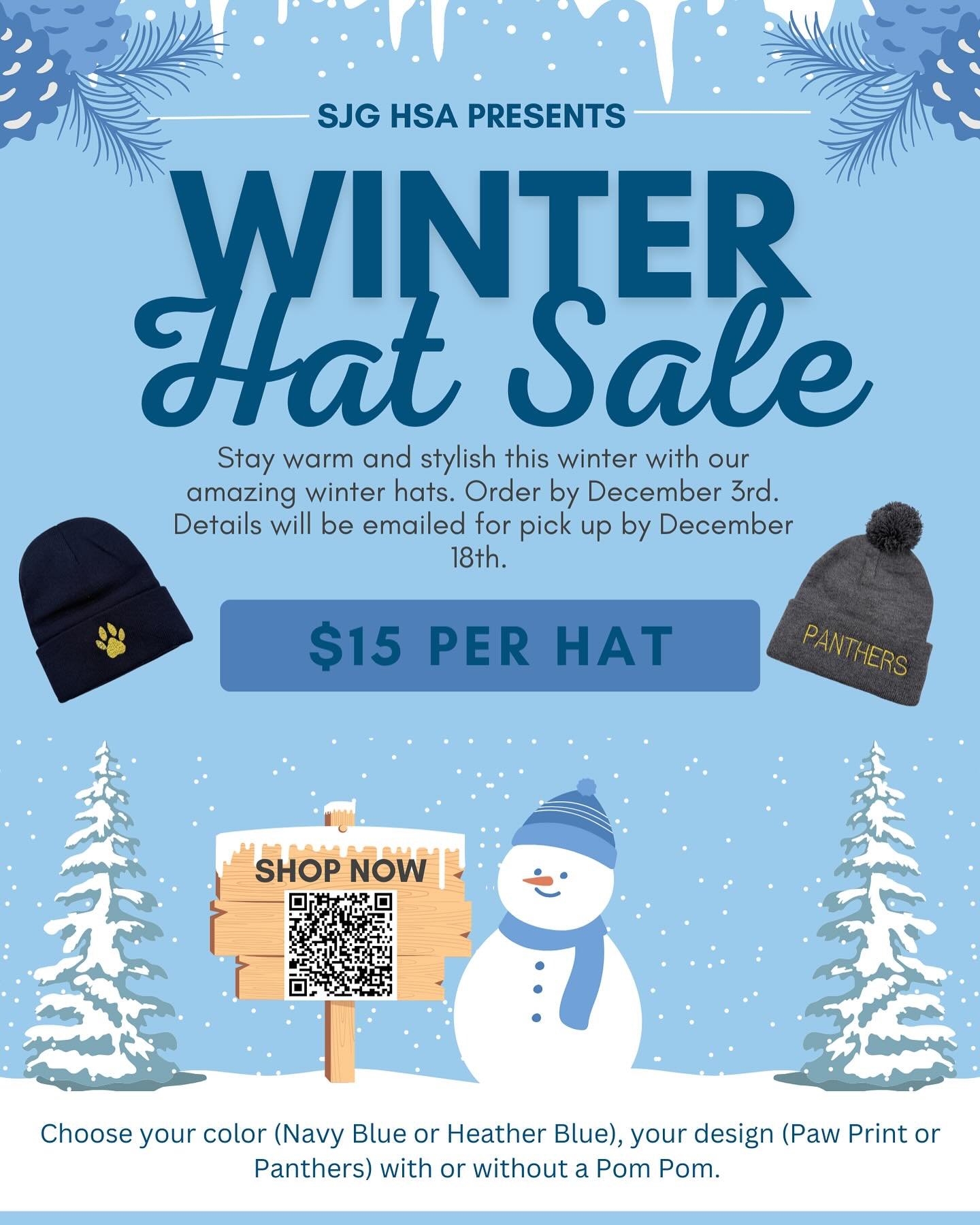 Need a great stocking stuffer for the holidays? Get your child their very own panther beanie. Link in our bio to order.