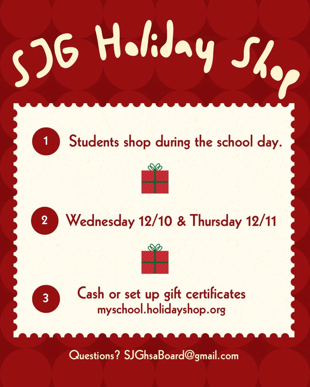 SJG Holiday Shop