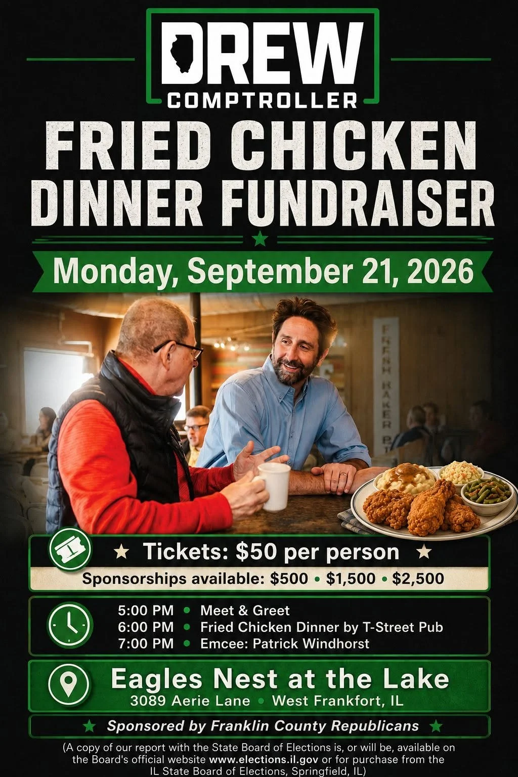 Drew Fried Chicken Dinner Fundraiser