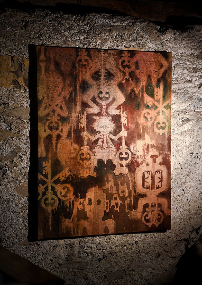 Install Shot «Daimon» at Blutturm, Bern. Andreas Dobler. Connected Space, 2019. © Vivian Suter.