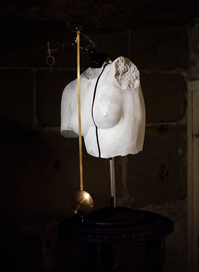 Install Shot «Daimon» at Blutturm, Bern. Pavel Schmidt. Connected Space, 2019. © Vivian Suter.