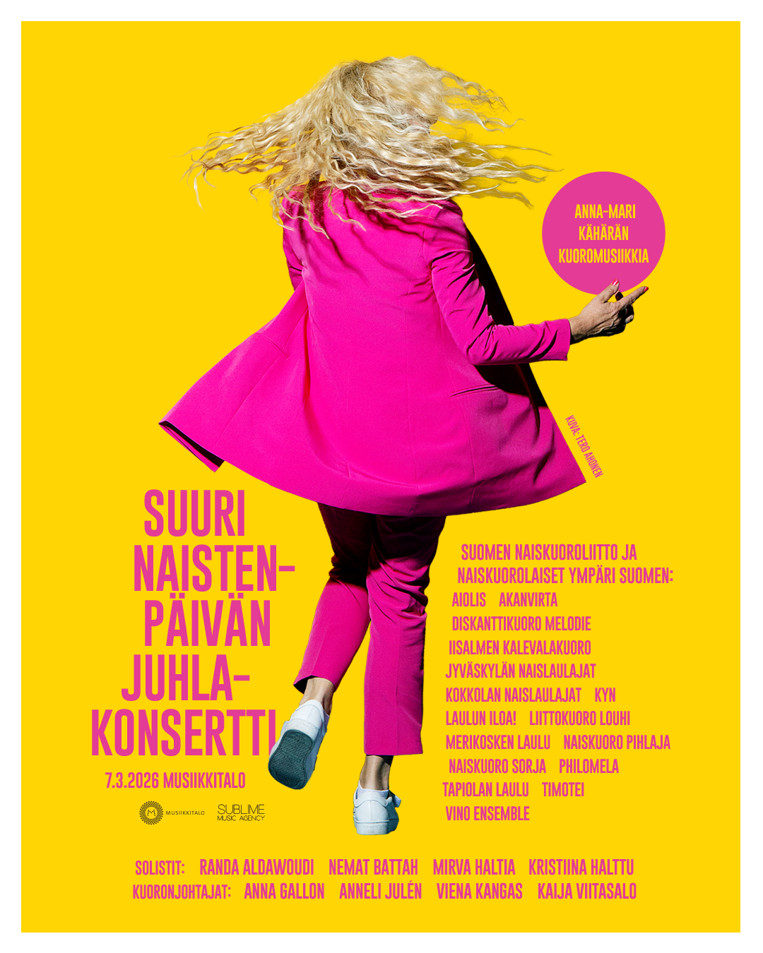 Suuri naistenpäivän juhlakonsertti 7.3.2026 klo 18