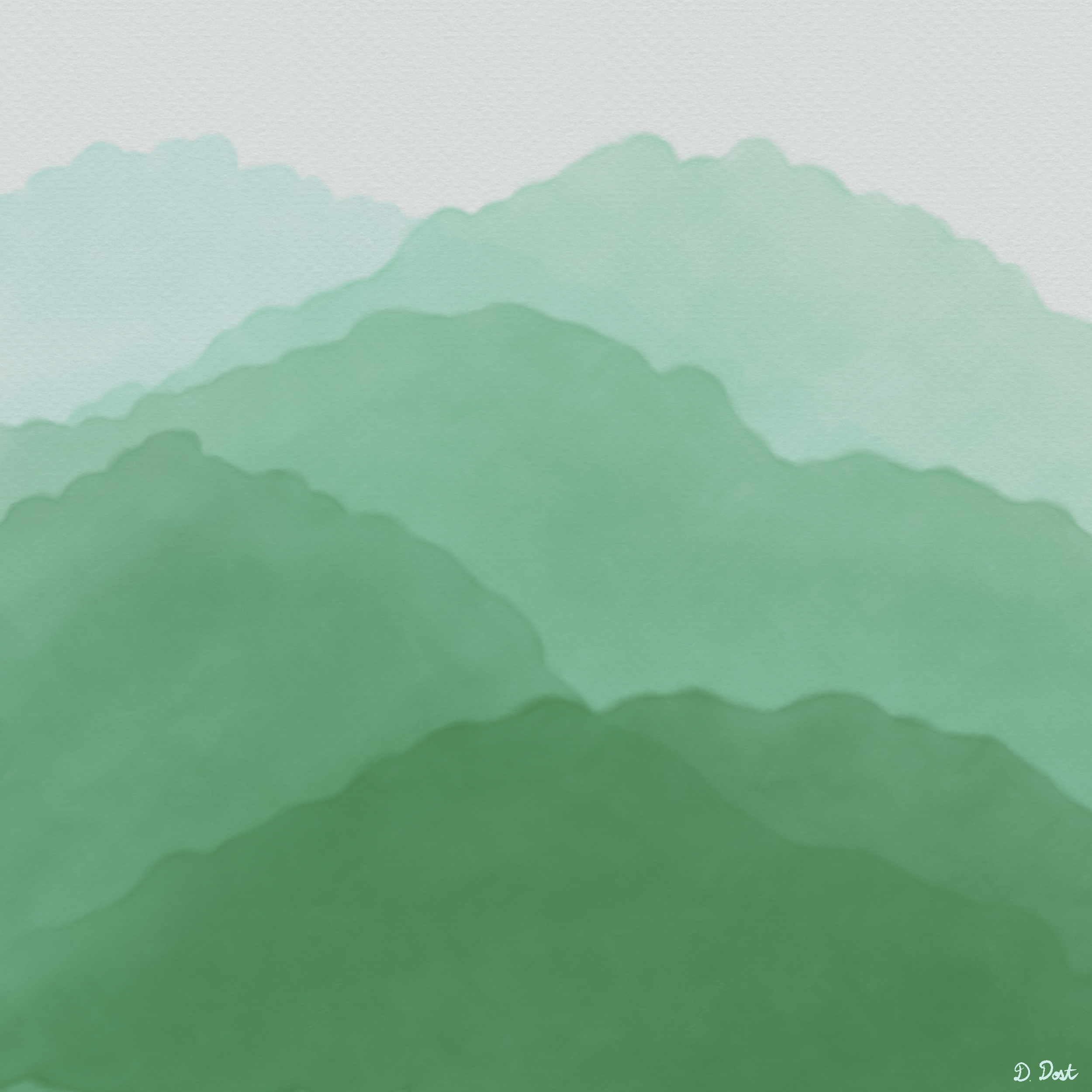 Green Hills, digital illustration