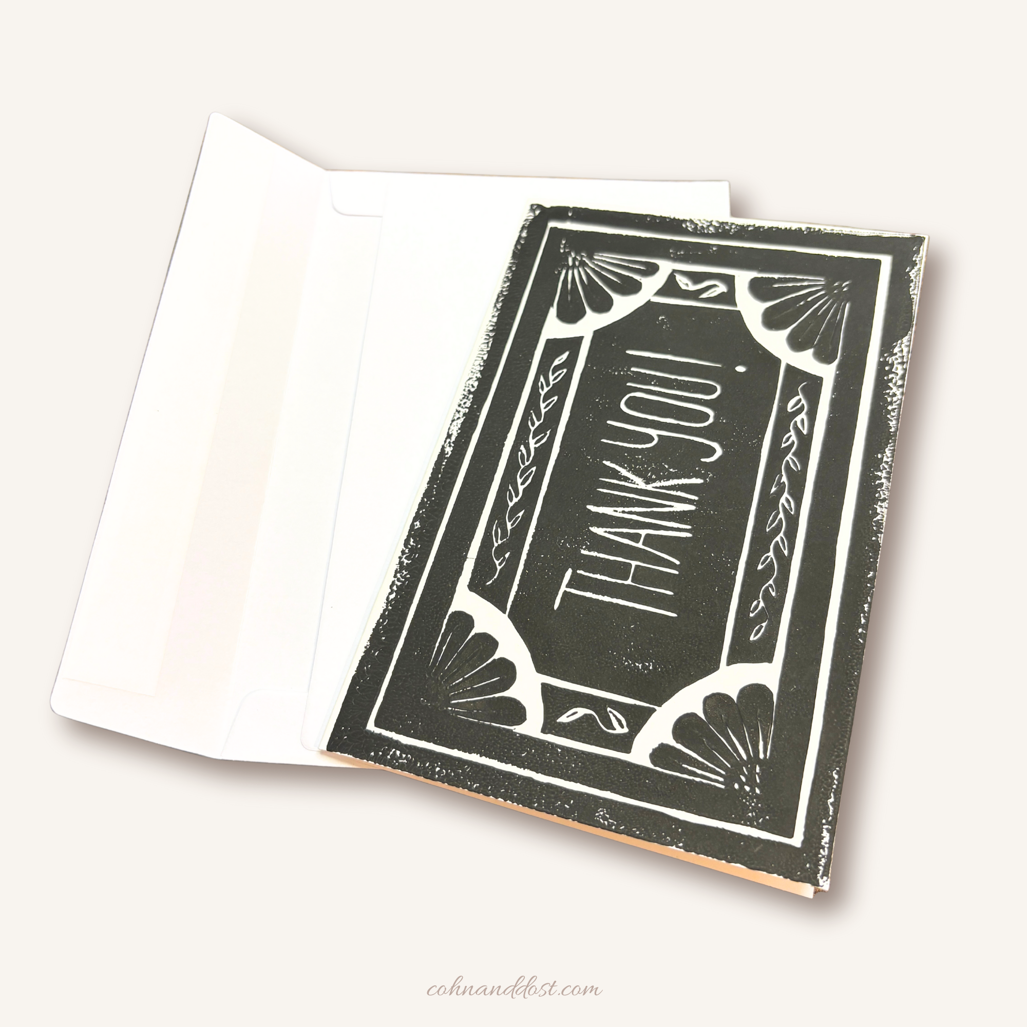 Thank You Block Print Greeting Card