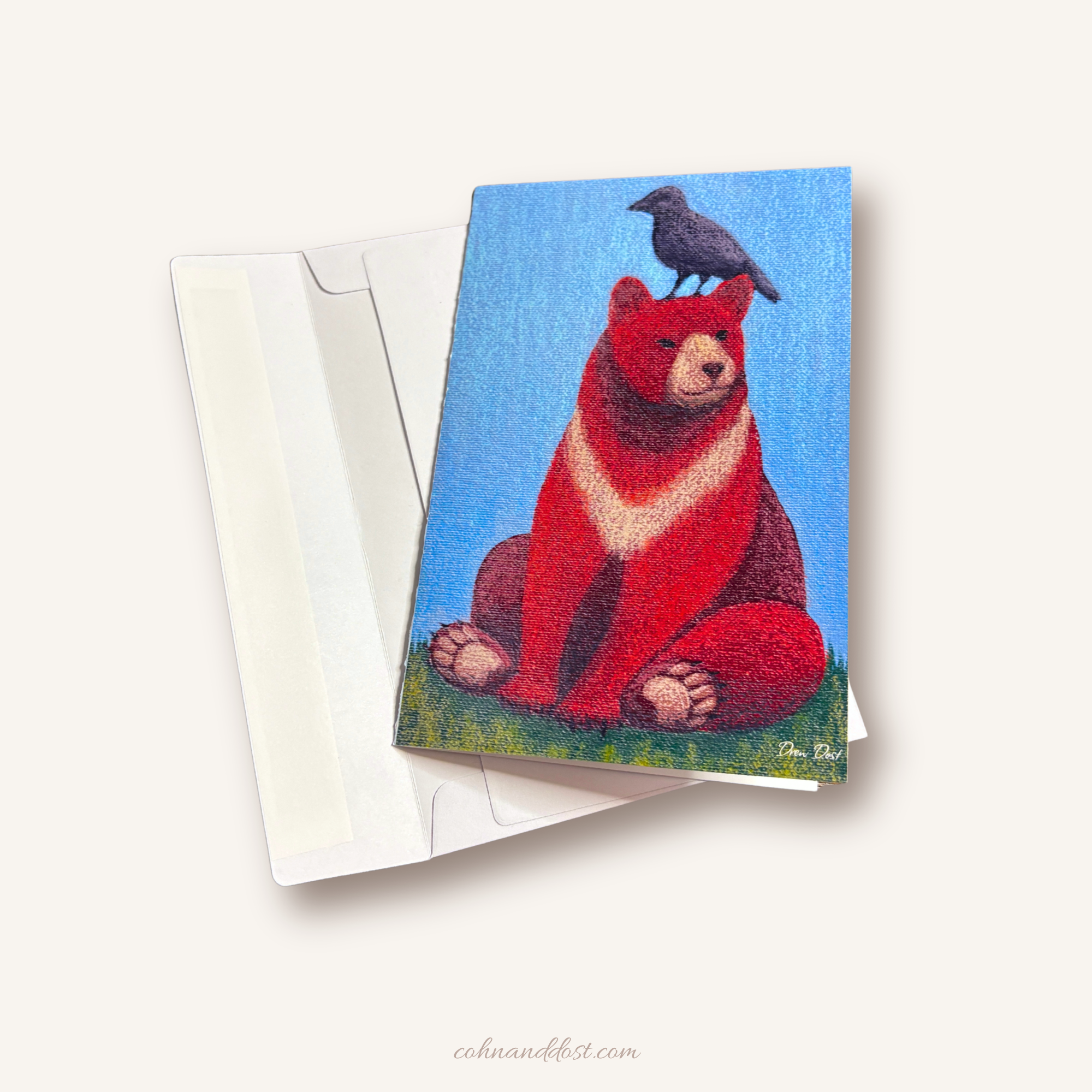 Crow 'N Bear Greeting Card