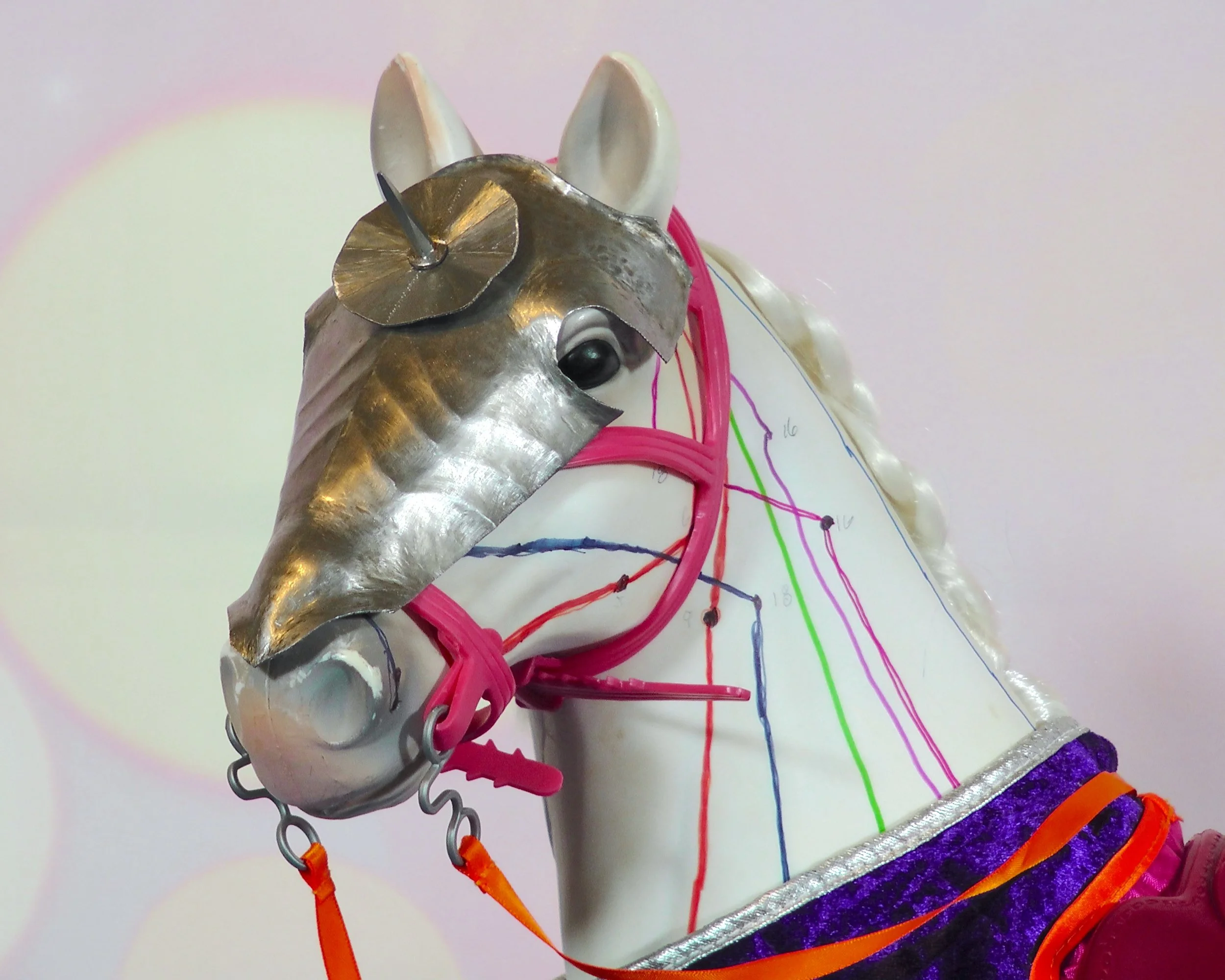 Mini Metal Horse Helmet