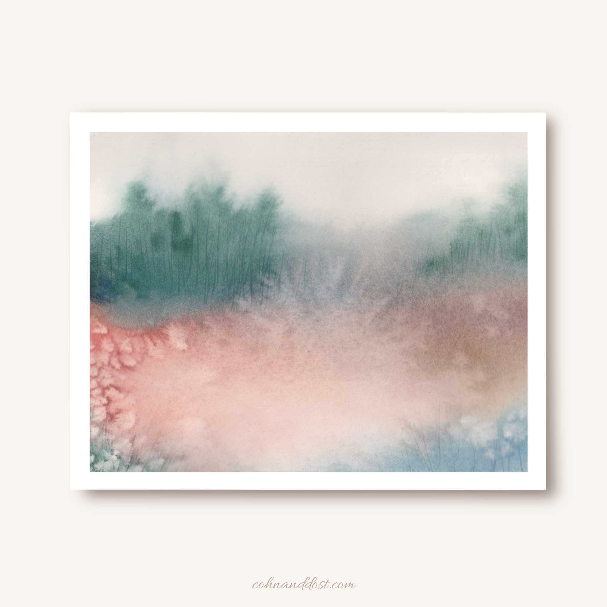 Abstract Landscape Watercolor 10"x8" Art Print
