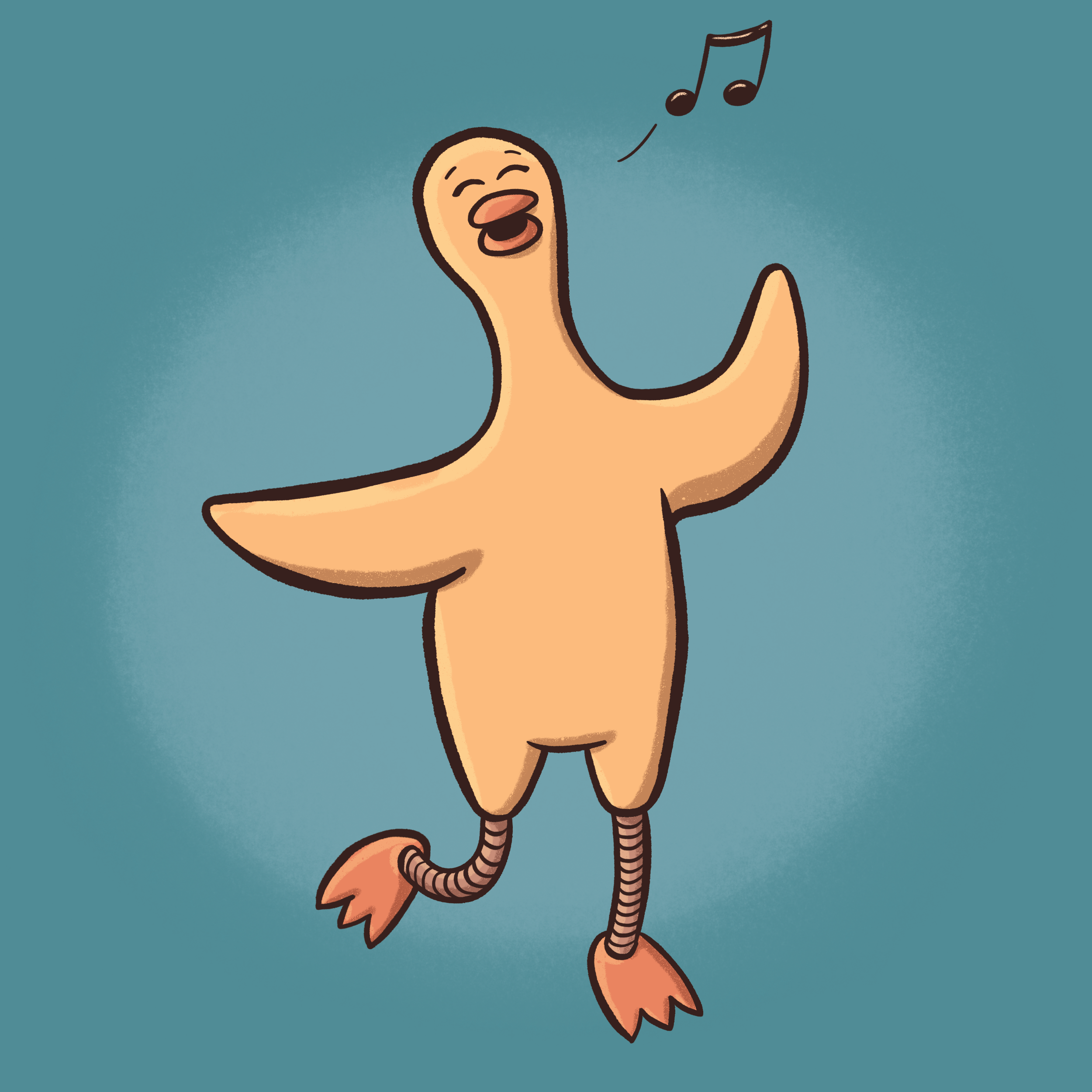 Dancing Duckie, digital illustration