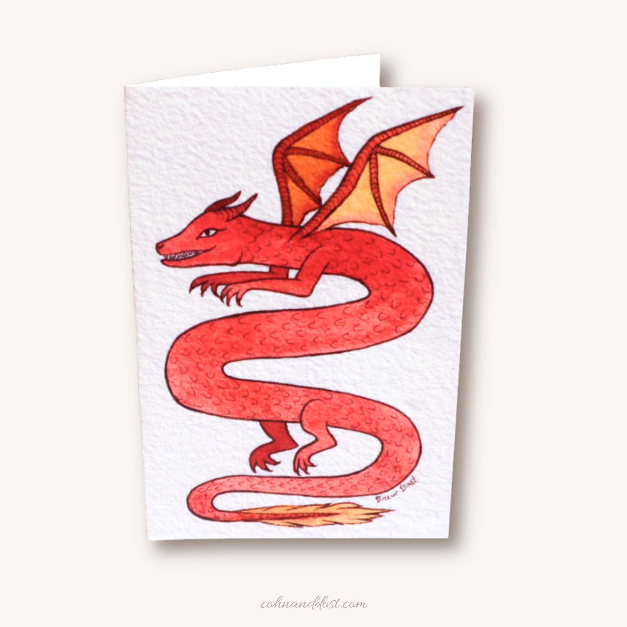 Snake Dragon Greeting Card