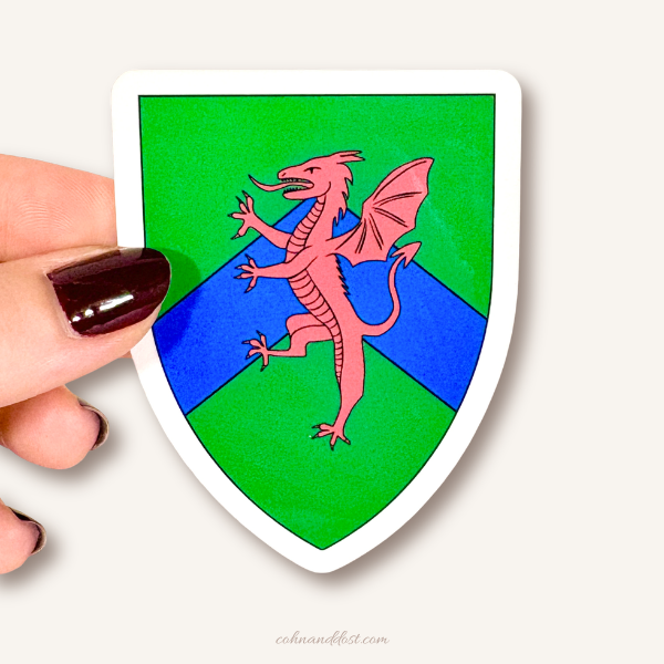Red Dragon Shield 3” Vinyl Sticker