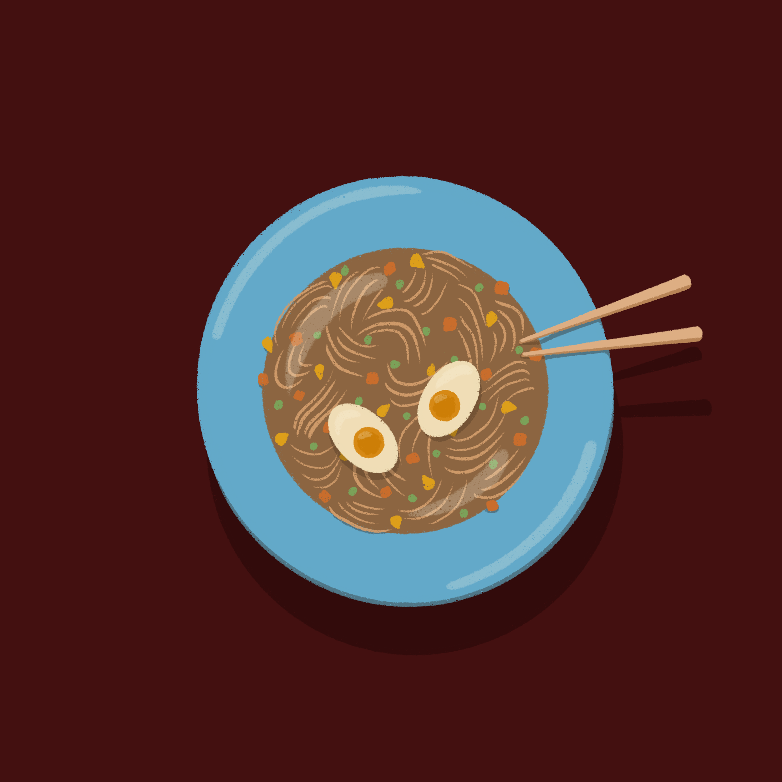 Ramen, digital illustration