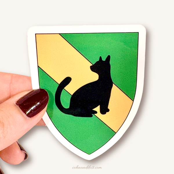 Green Cat Shield 3” Vinyl Sticker