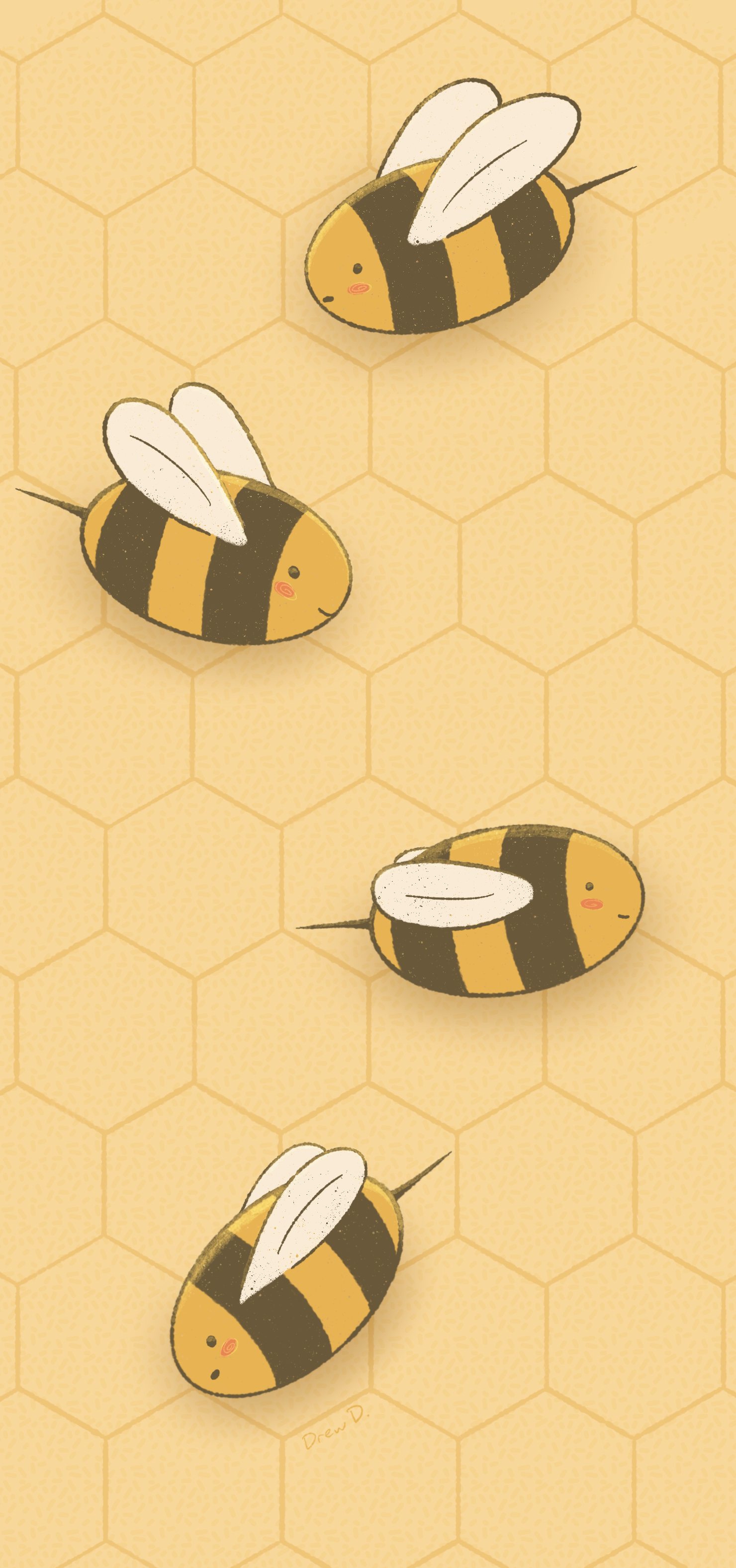 Bees, digital illustration