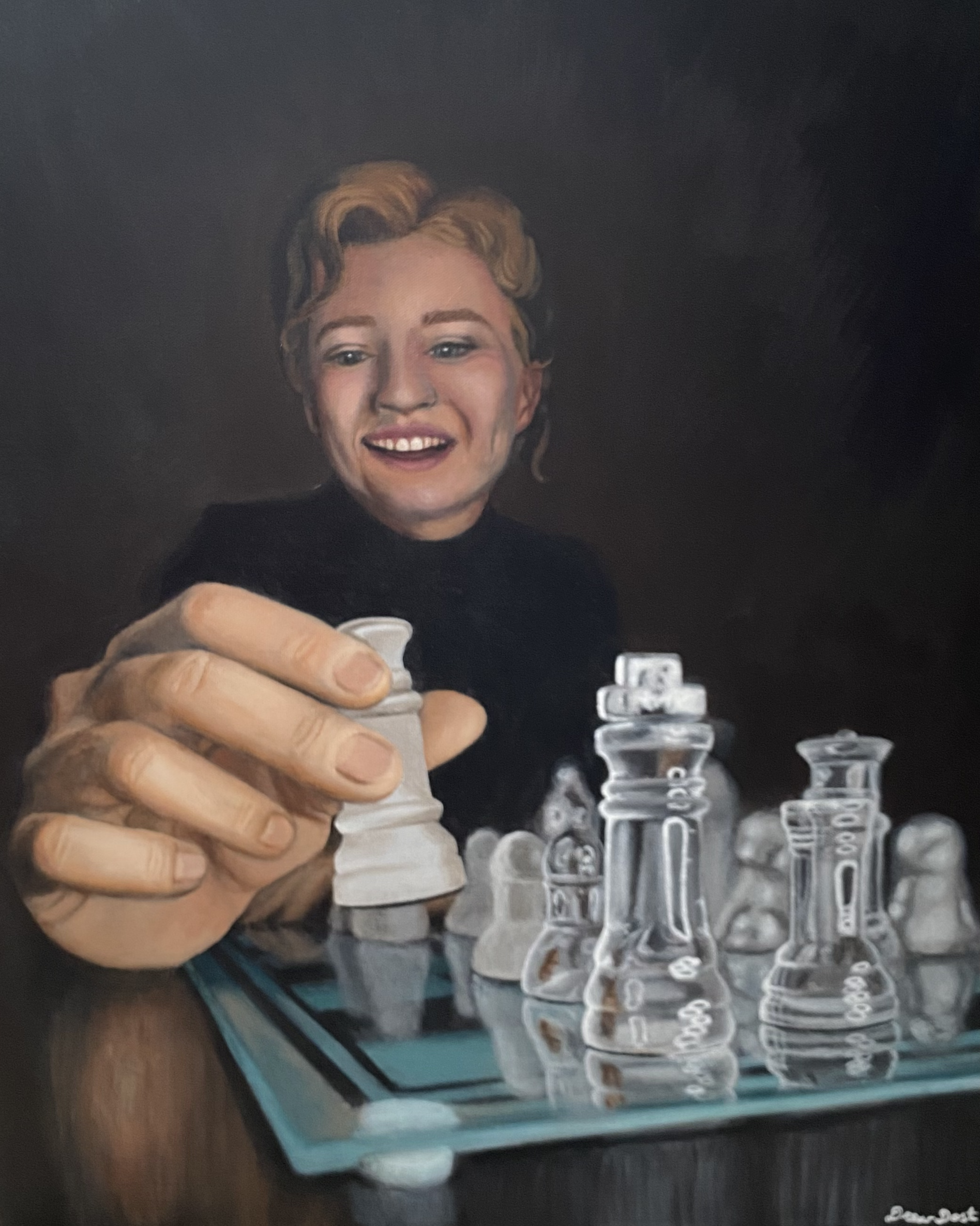 Reign of the Queens, acrylic painting on canvas, 20"x28", 2024