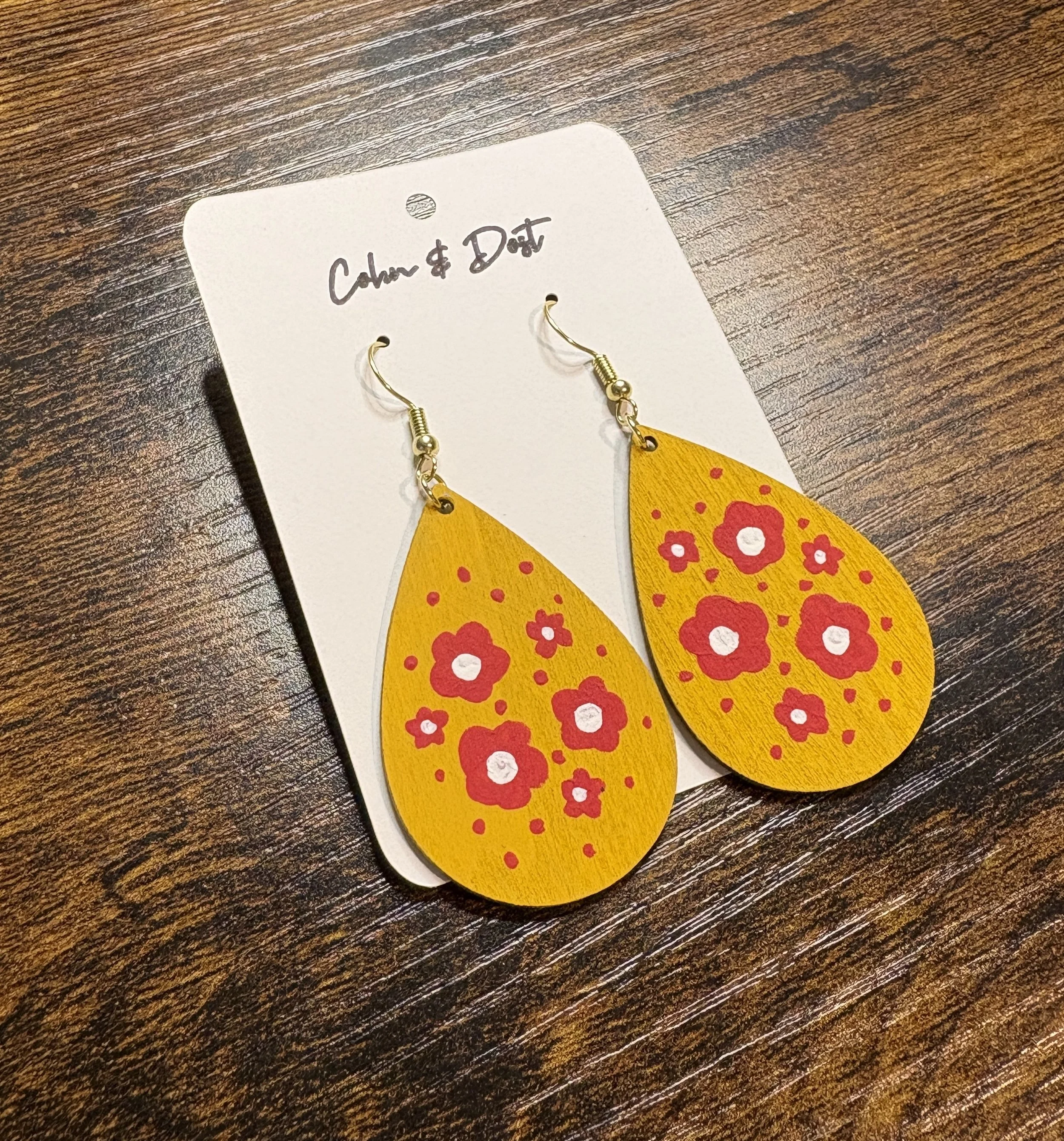 yellow teardrop earrings side.JPG