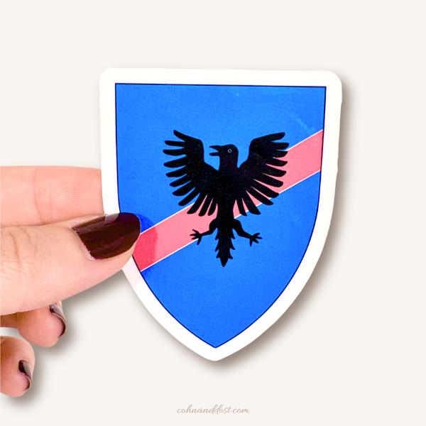 Blue Crow Shield 3” Vinyl Sticker