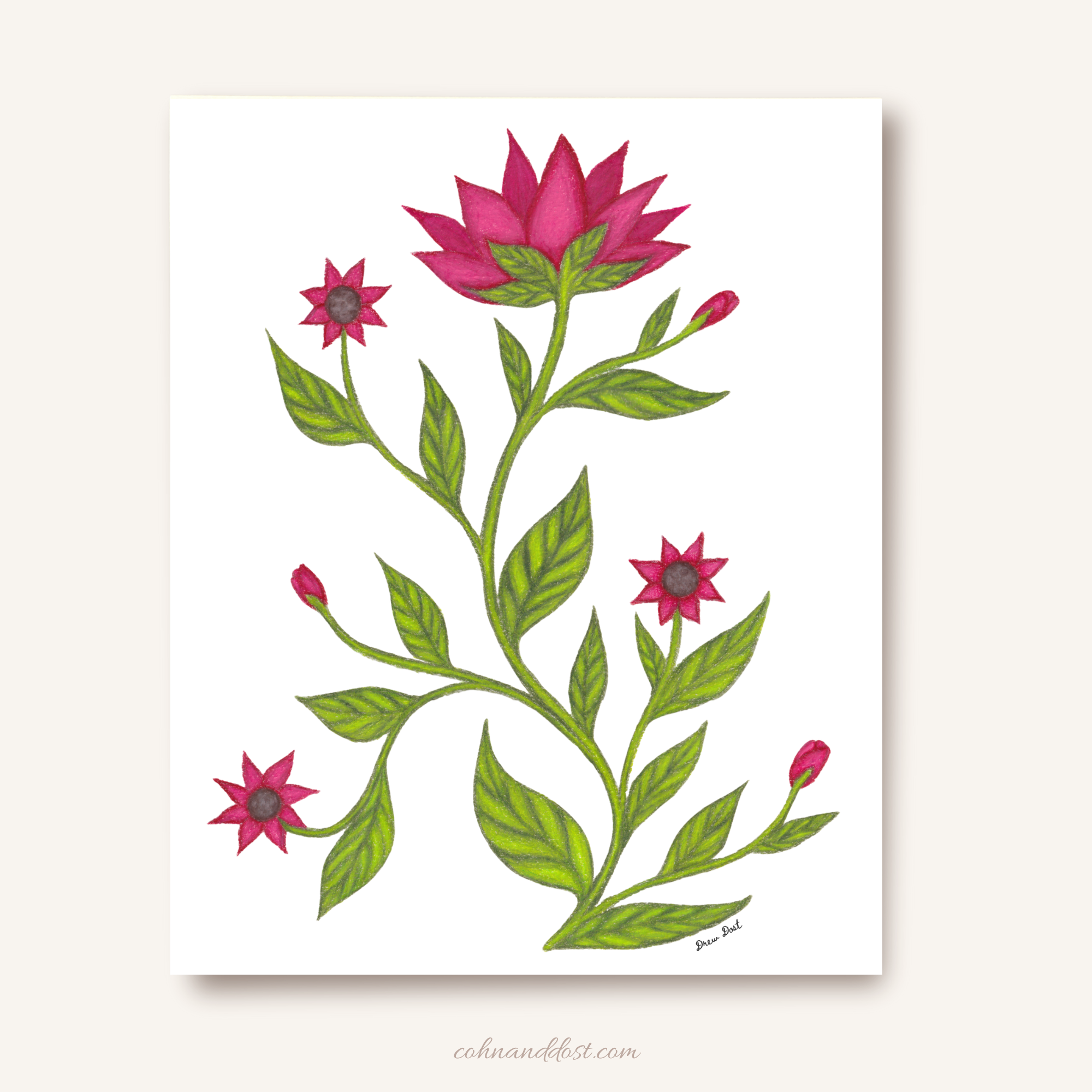 Sunday Flowers 8"x10" Art Print