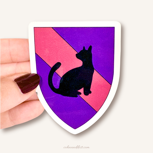 Purple Cat Shield 3” Vinyl Sticker