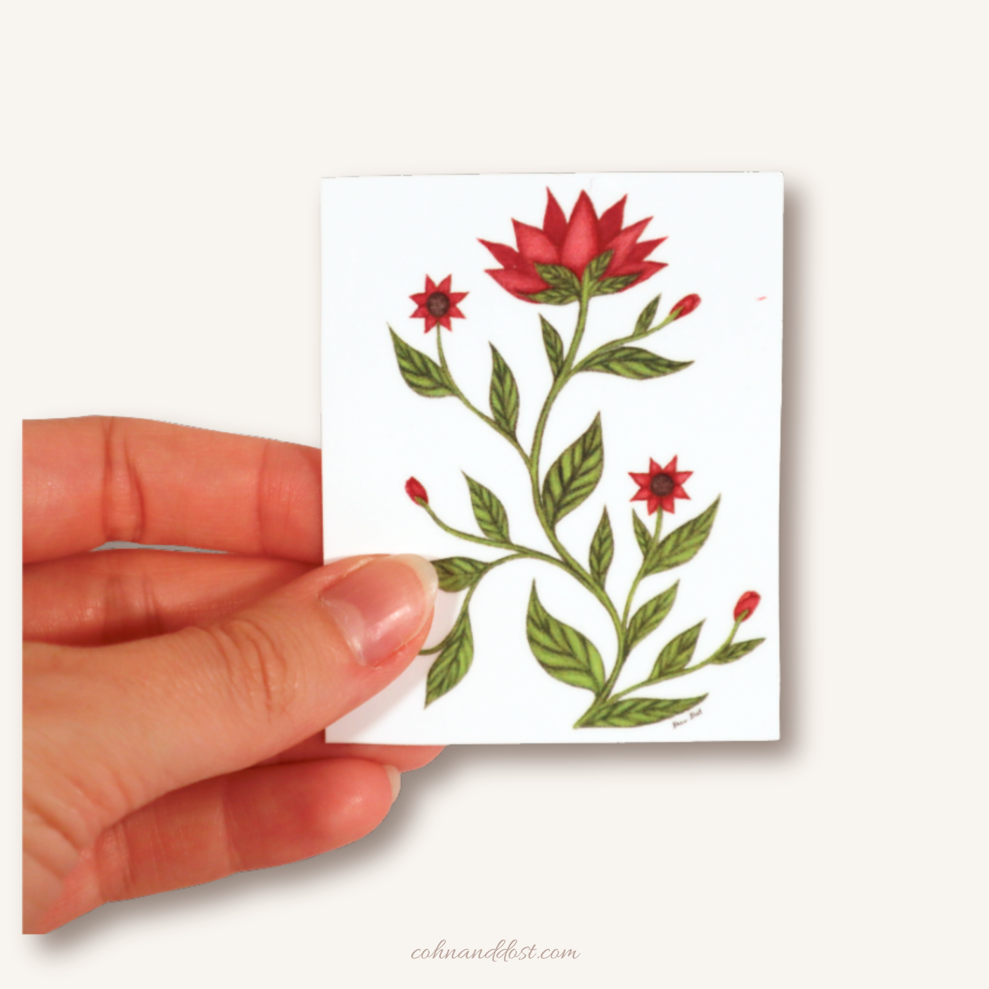 Sunday Flowers 2.4”x3” Vinyl Sticker
