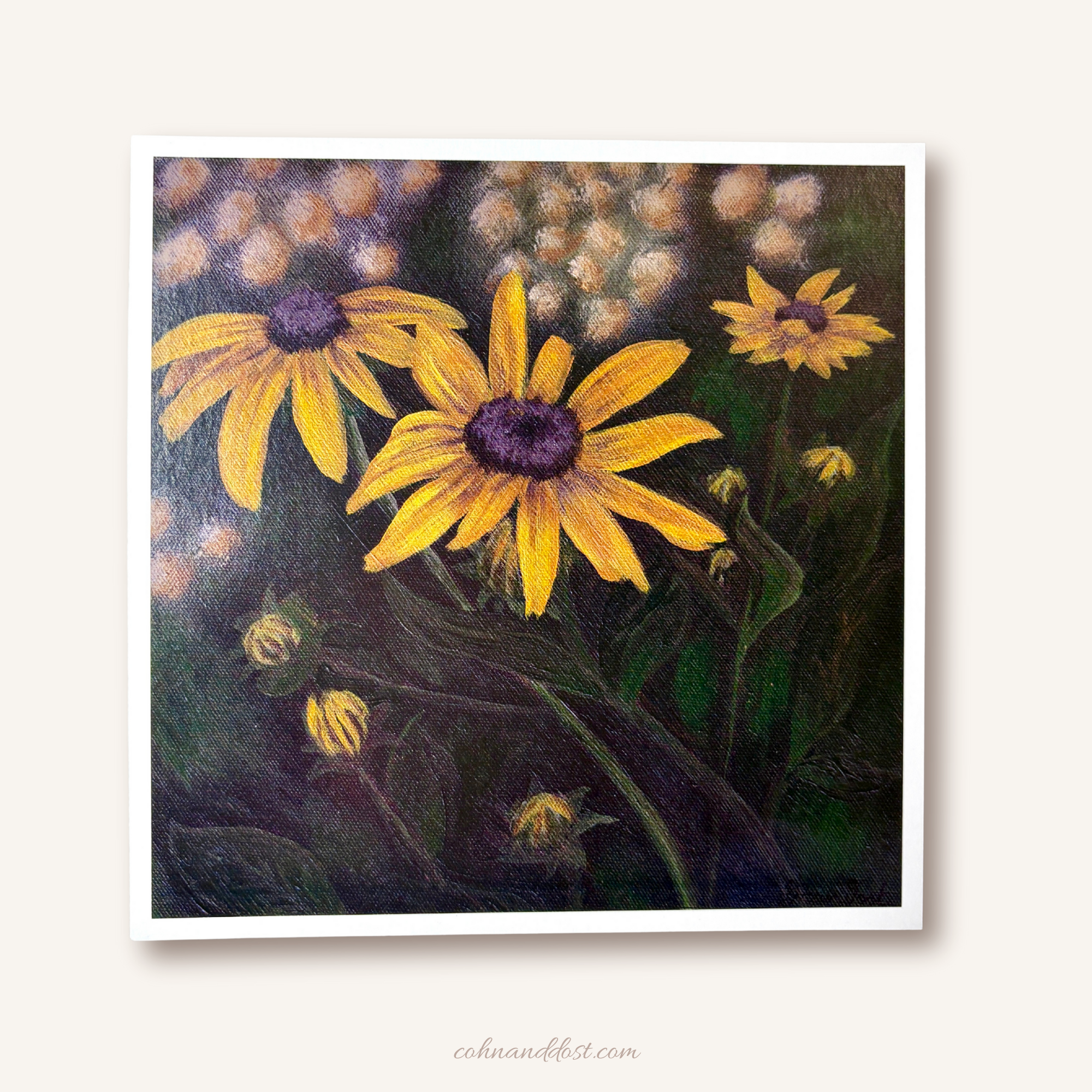 Black Eyed Susans 8"x8" Art Print