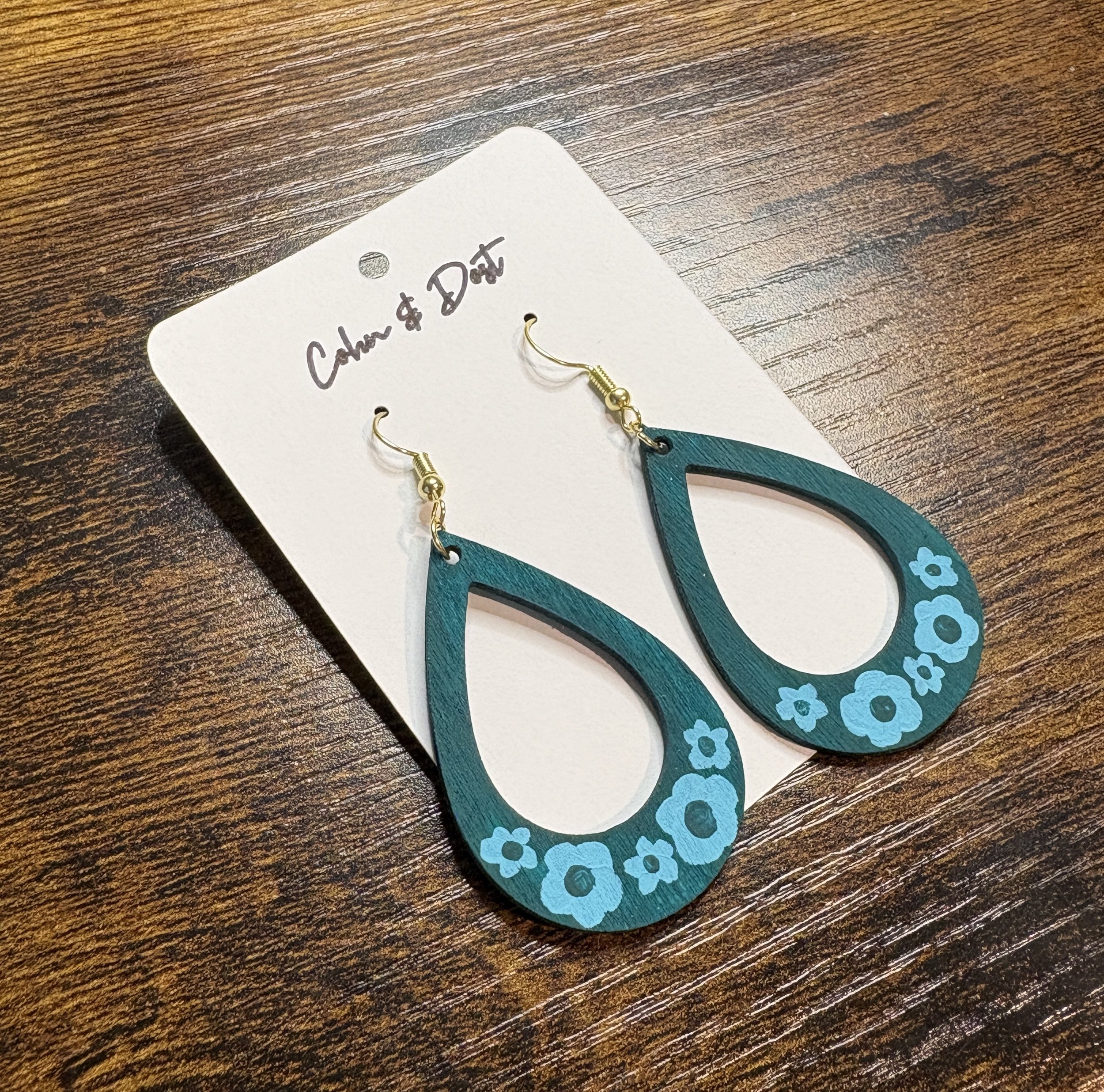 teal teardrop earrings side.JPG