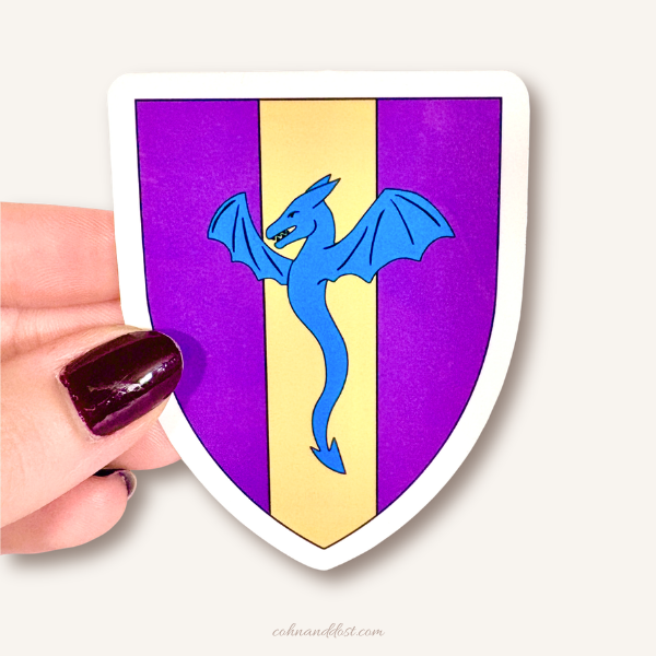 Blue Dragon Shield 3” Vinyl Sticker