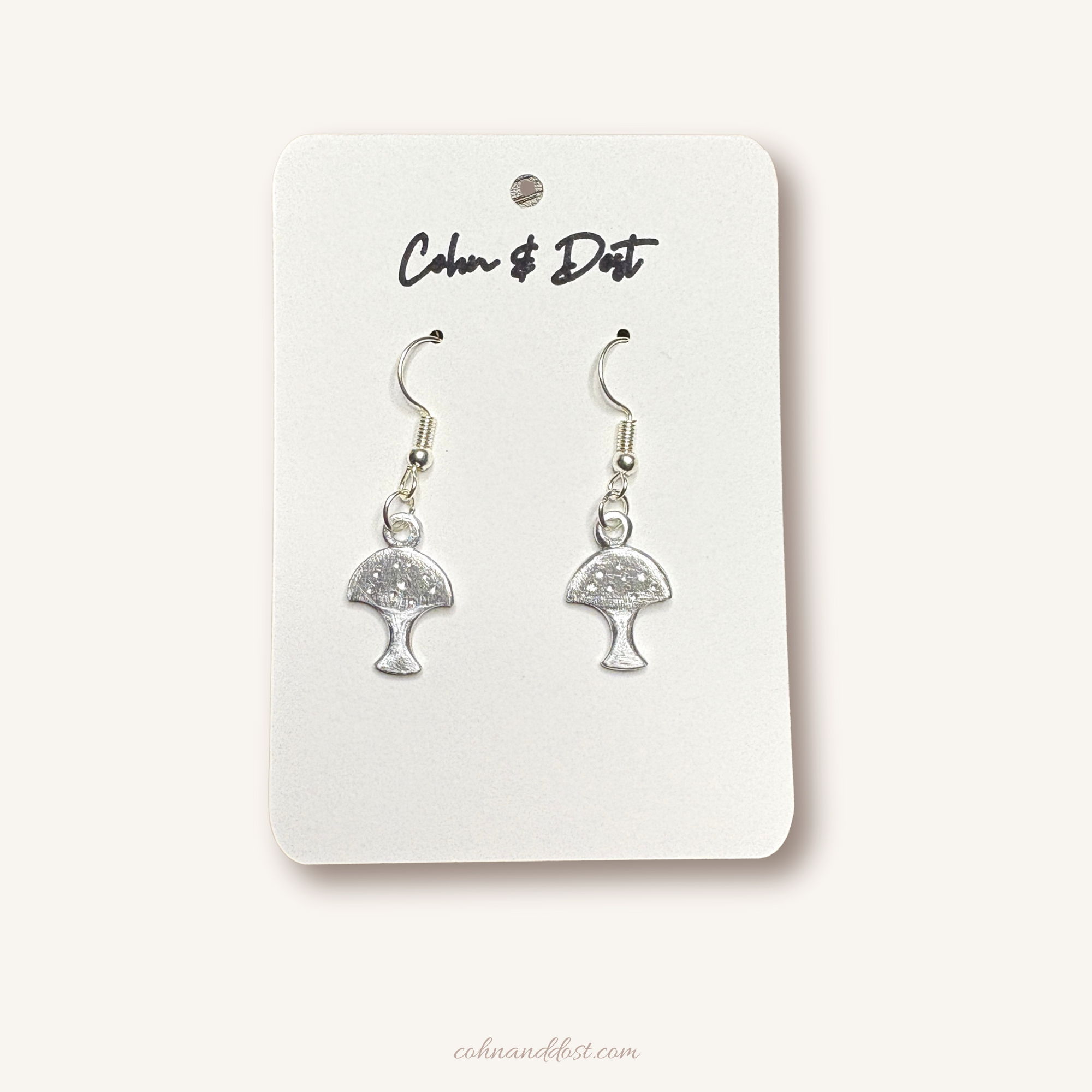Mushroom Filed Metal Earrings
