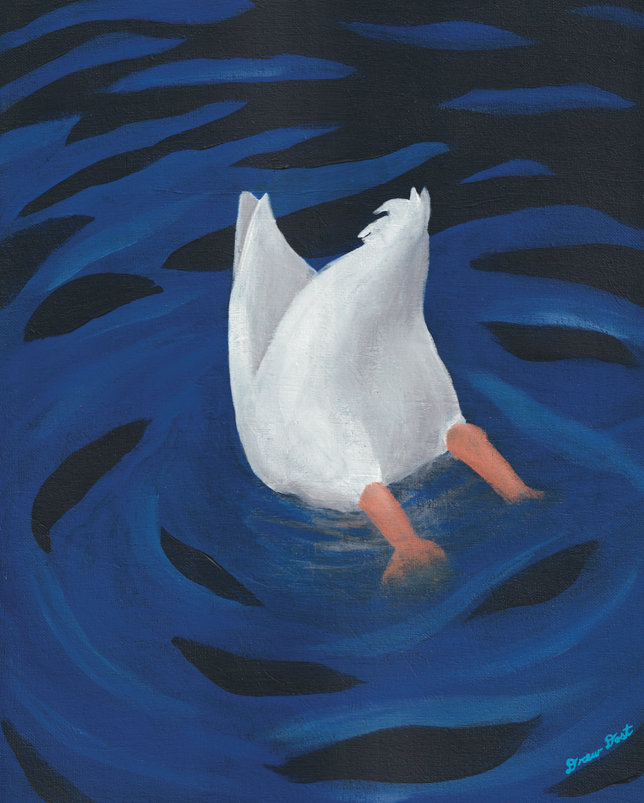Duck Butt, acrylic on canvas, 16"x20", 2026