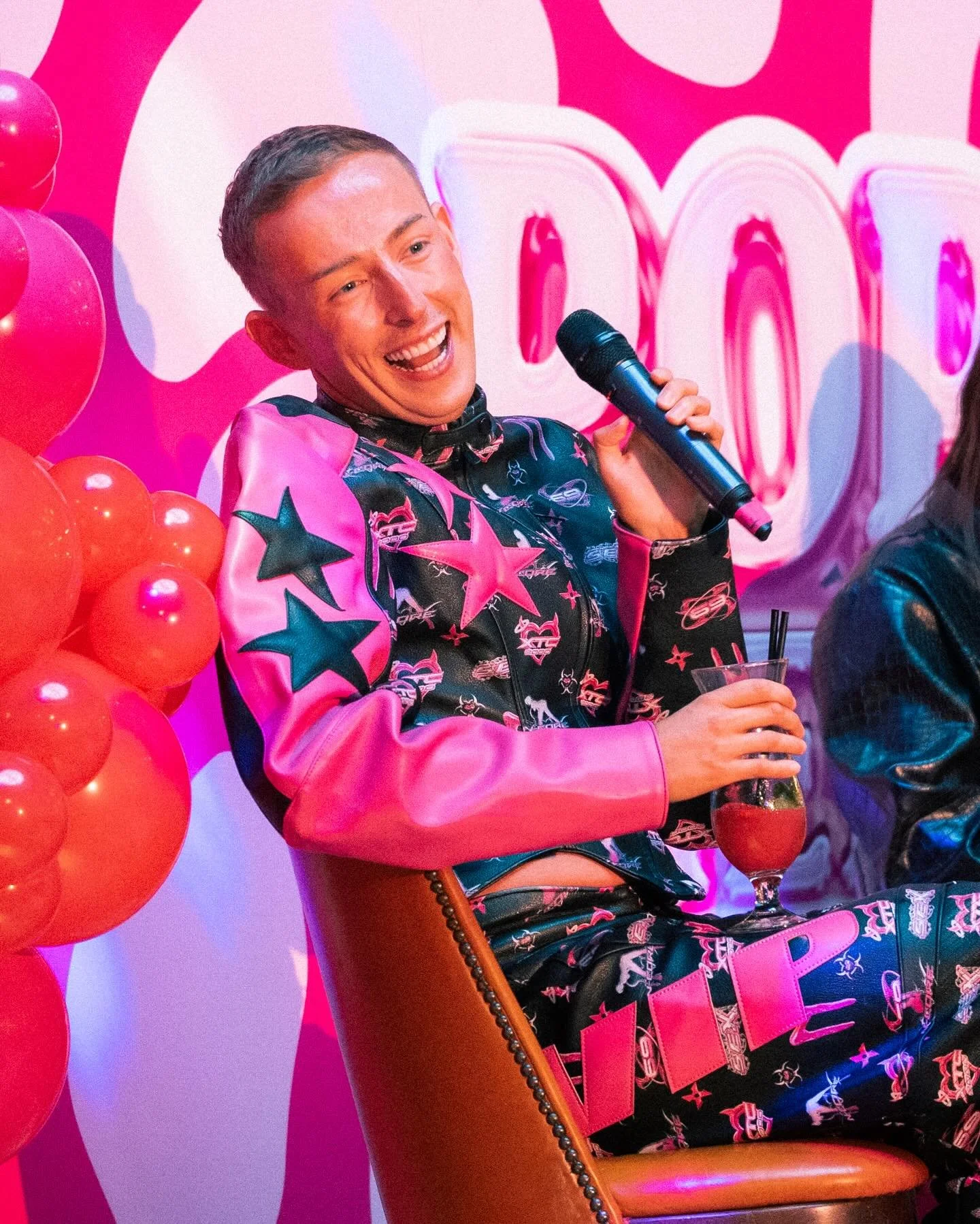 Unbelievable fun at the @popmycherrypodcast pre show party 🎉 can&rsquo;t wait for more madness at the live shows 🍒💝🍒