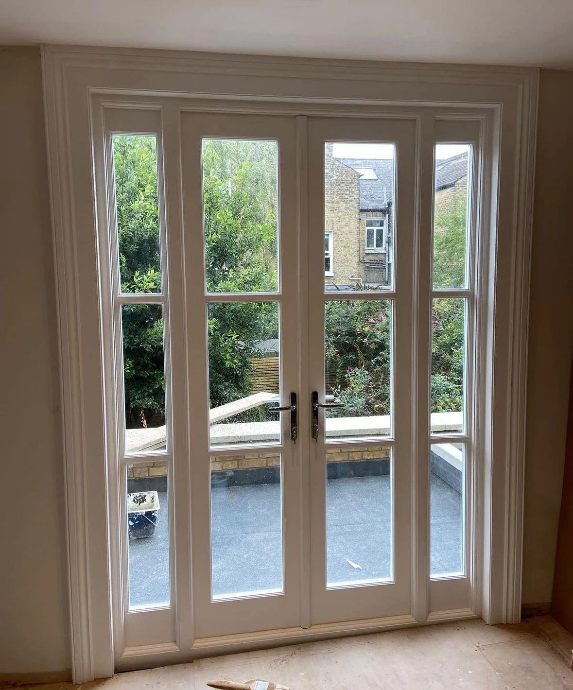 French door timber garden