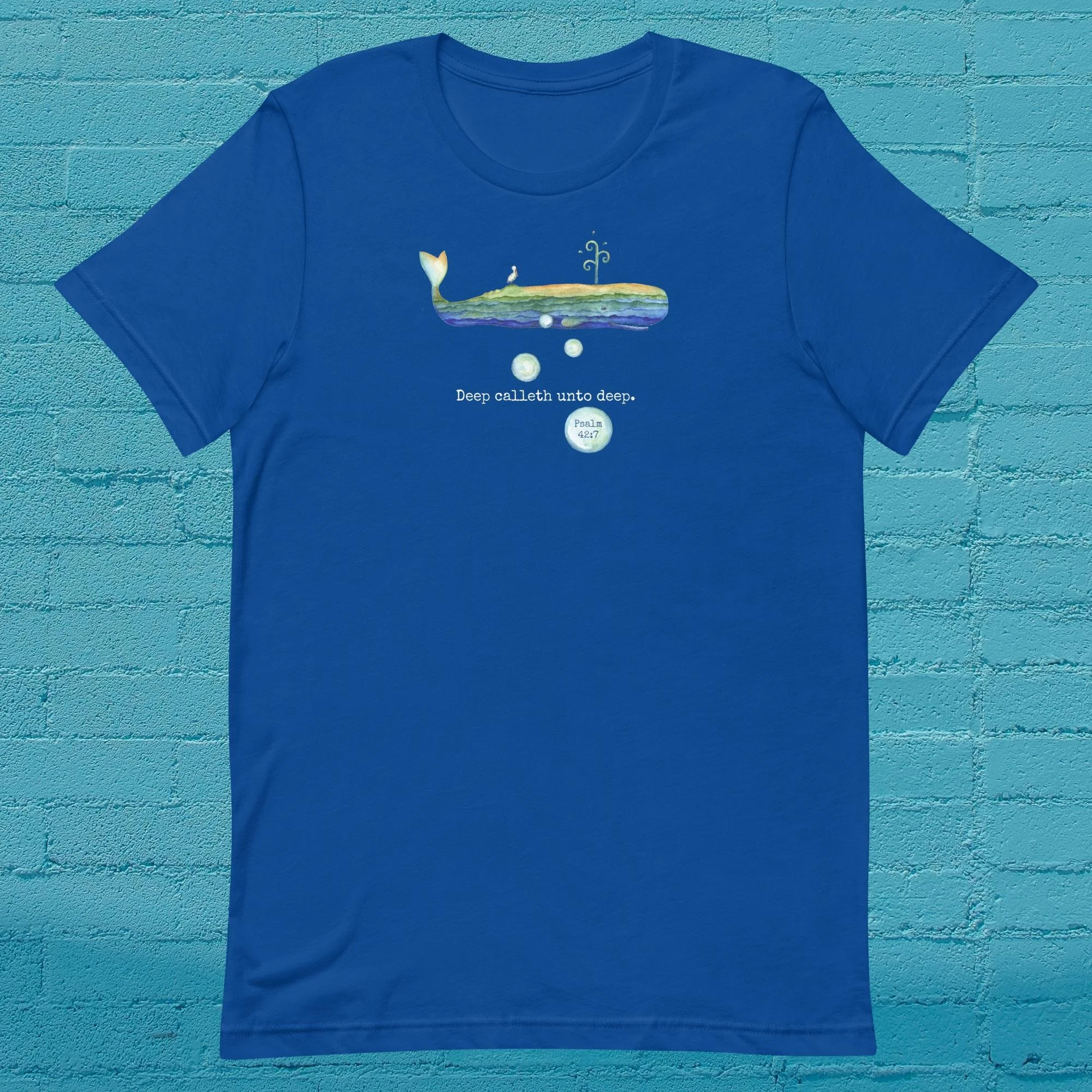 Bela the Whale Psalm 42:7 T-Shirt (Jonah's Whale)