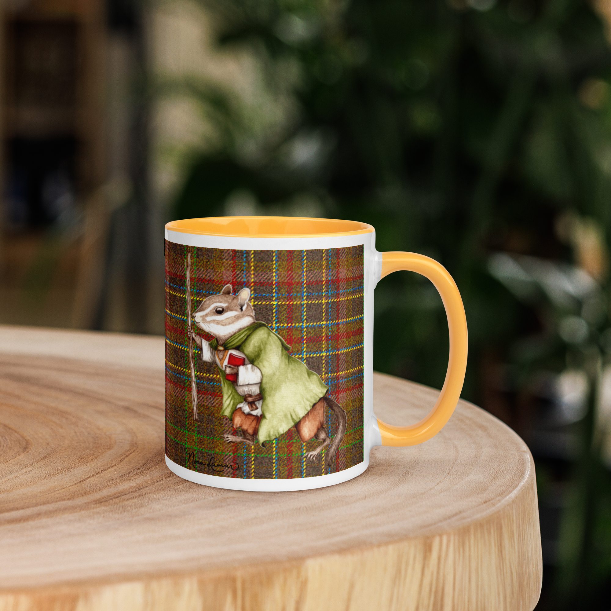 Tilian the Chipmunk Hebrews 12:11 Tartan Mug