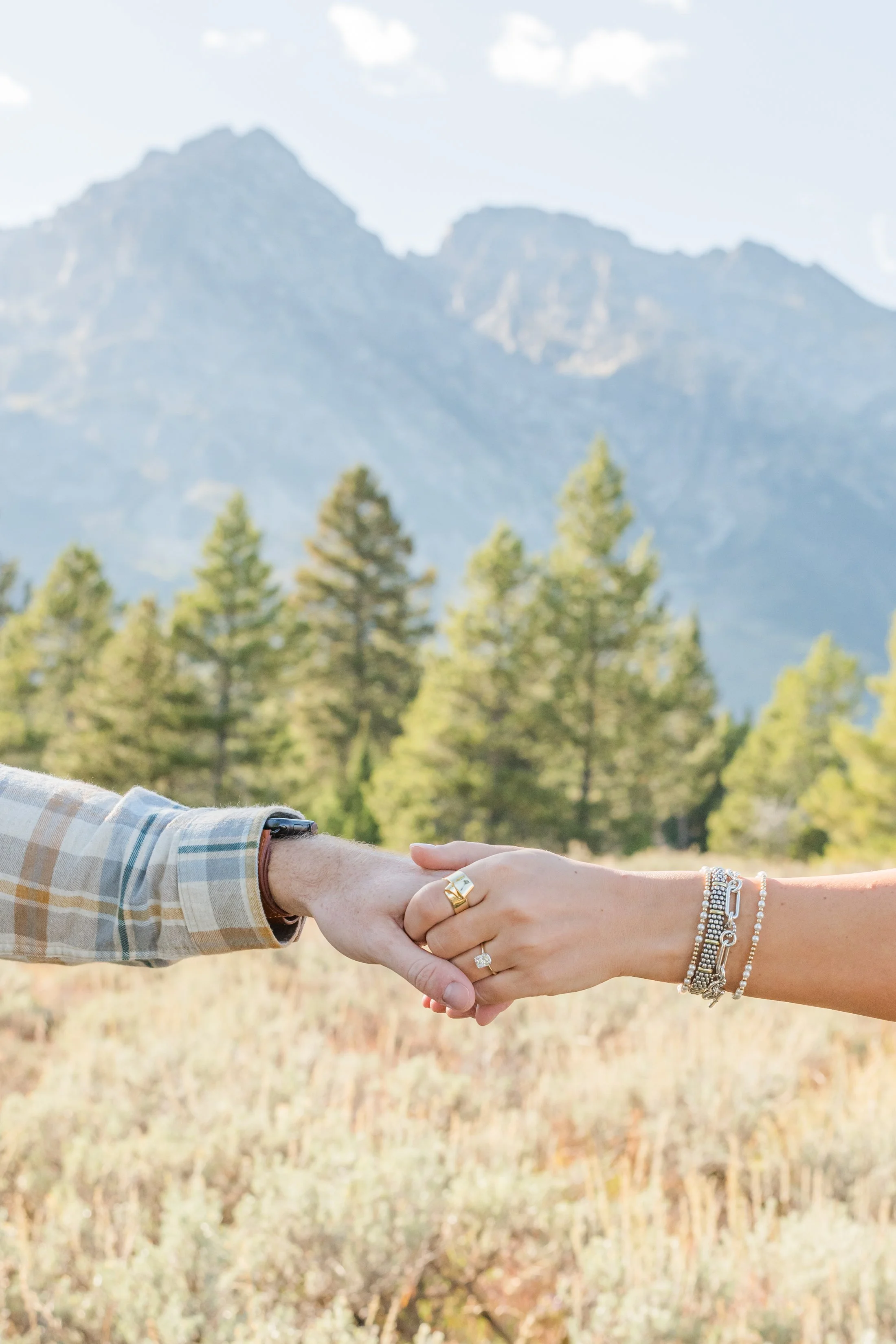 Couple Holding Hands Engagement