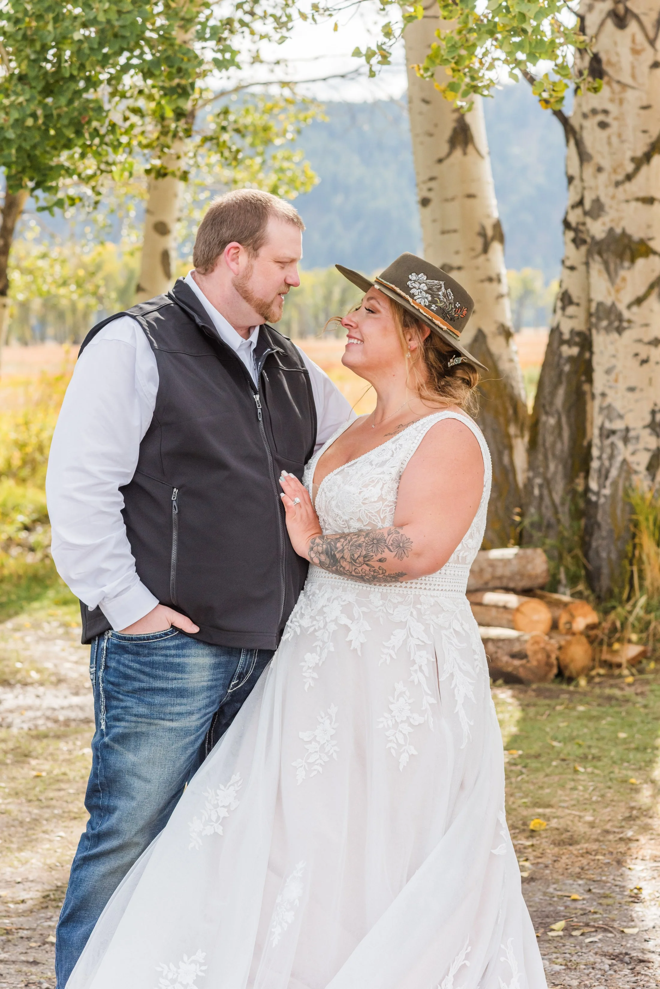 Eloping Couple at the Grand Tetons