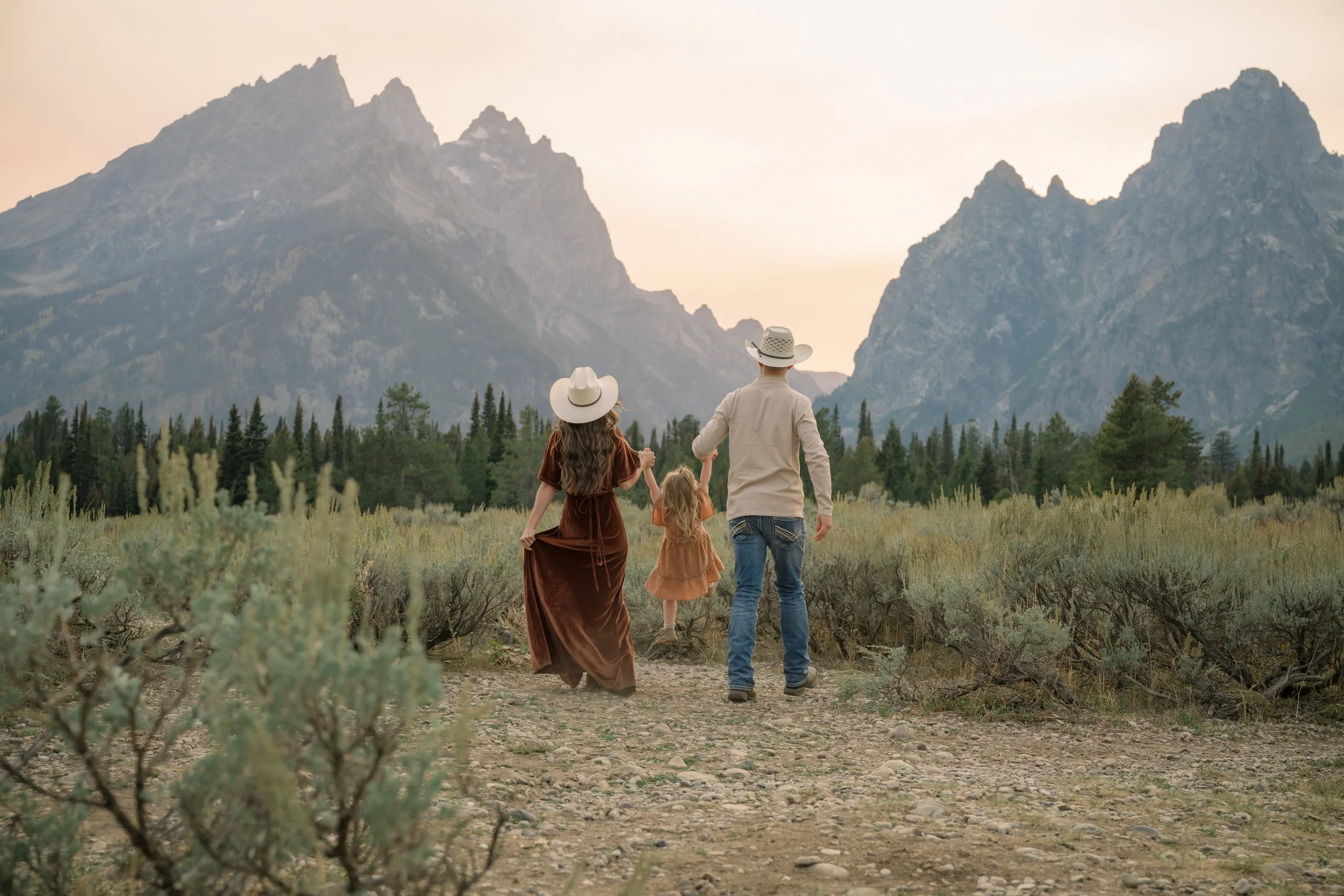 family photography session in autumn Grand Teton National Park