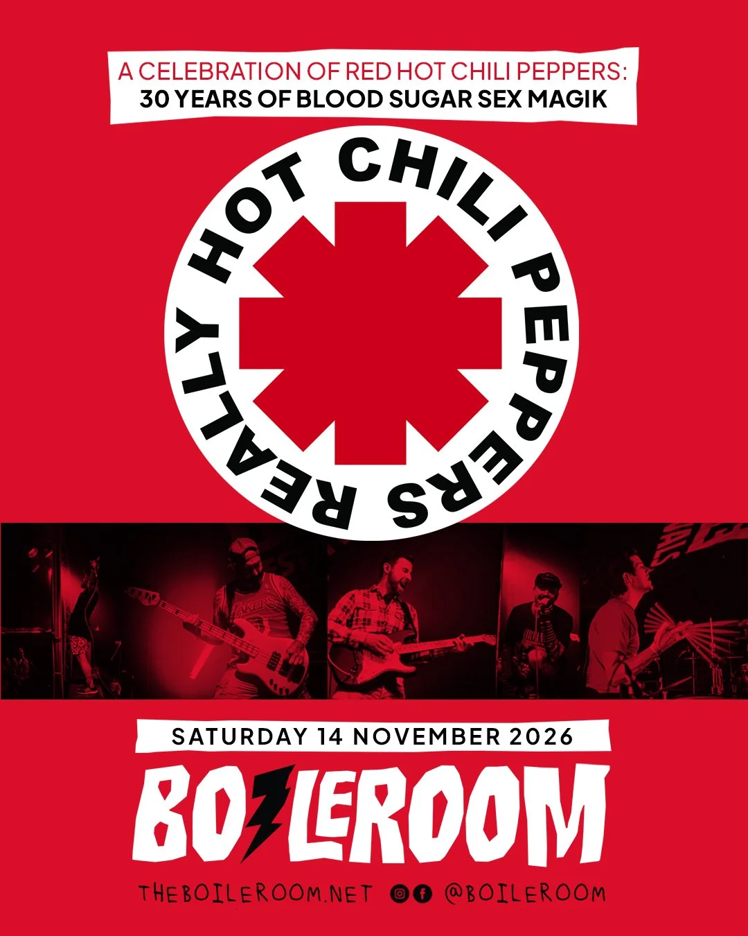A celebration of Red Hot Chili Peppers: 30 years of Blood Sugar Sex Magik (with Really Hot Chili Peppers)
