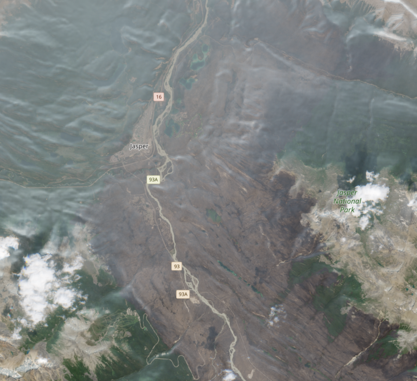 Satellite view from August, 2024