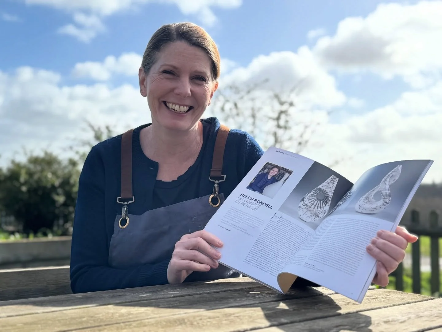 A big congratulations to our very own pottery tutor and ceramic artist Helen Rondell, who has just been featured in La Revue de la C&eacute;ramique et du Verre - a leading French magazine dedicated to ceramics and glass.

&ldquo;I feel honoured to be