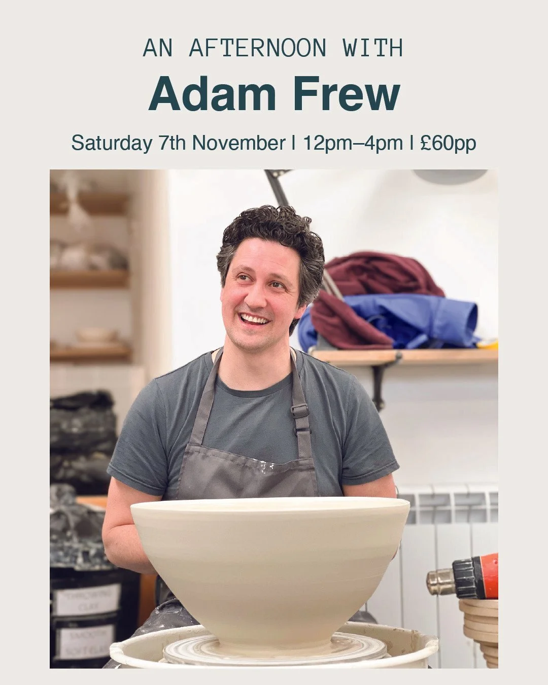 An afternoon of creativity, conversation &amp; craft. Watch master potters at work, hear the stories behind their journeys, and ask your own questions&mdash;all while enjoying a relaxed light lunch.⁠
⁠
✨ Limited tickets available - book now to secure