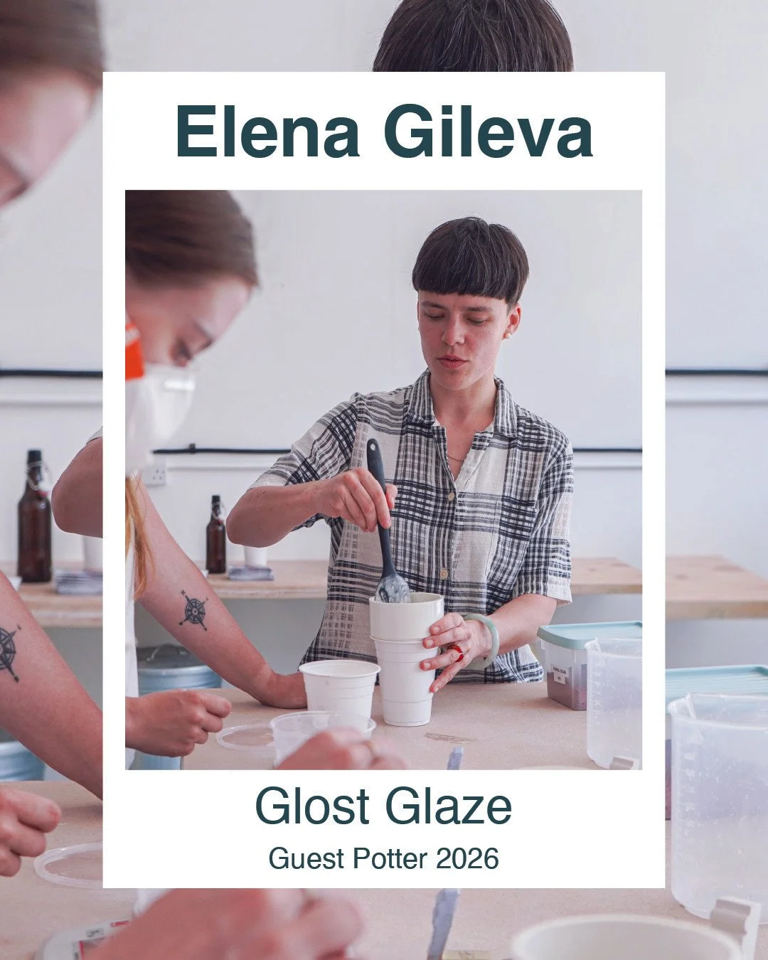 Glost Glaze⁠ Workshop⁠
⁠
Elena Gileva is a London-based artist working across ceramics, sculpture, and installation who has exhibited internationally, exploring decorative and historical themes. With a background in ceramics and fine art, her practic